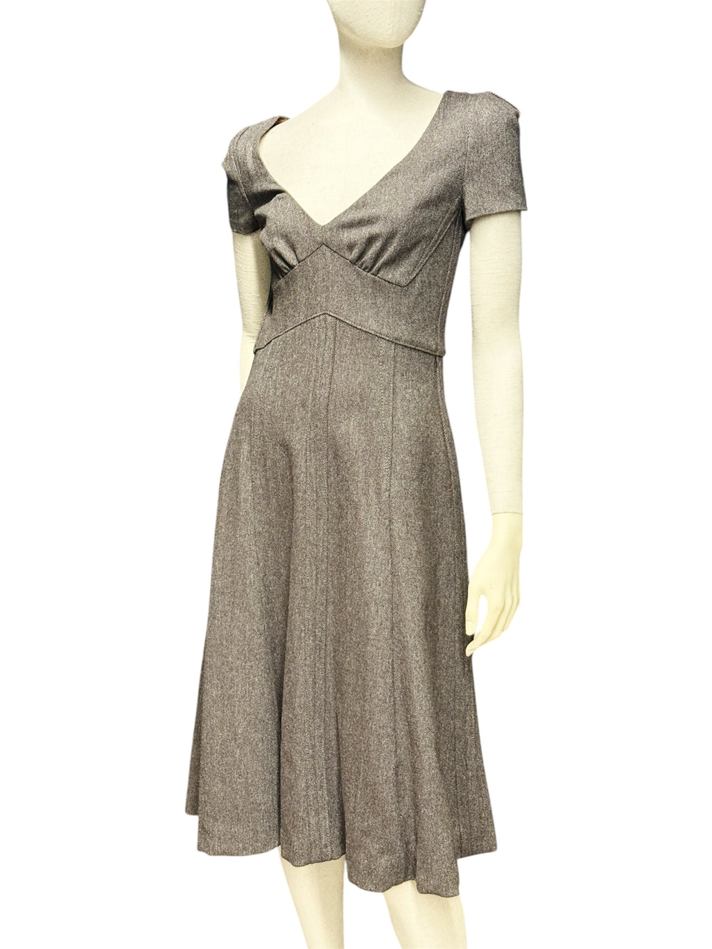 Dolce & Gabbana Wool Dress with Leopard Lining