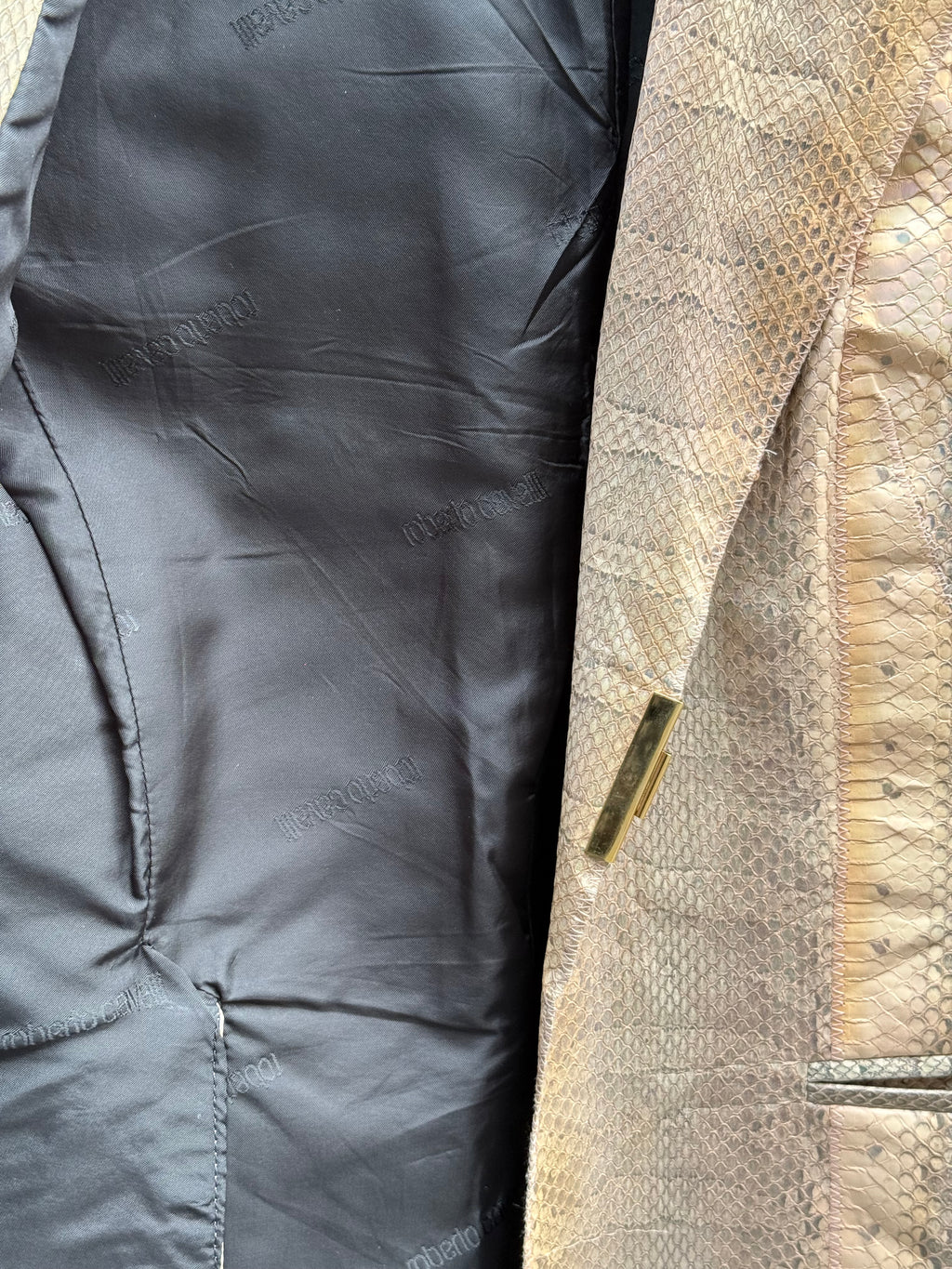 Roberto Cavalli Genuine Leather Blazer