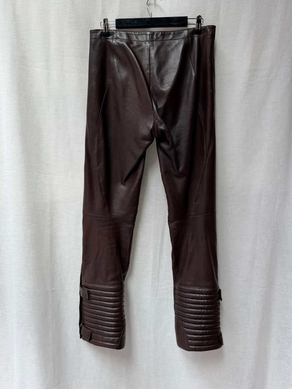 Gucci Runway Lamb Leather Biker Pants
