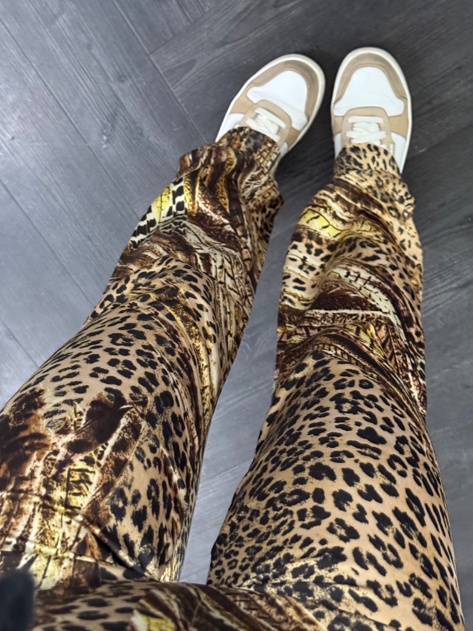 Sonia Fortuna Leopard Print Stretch Pants