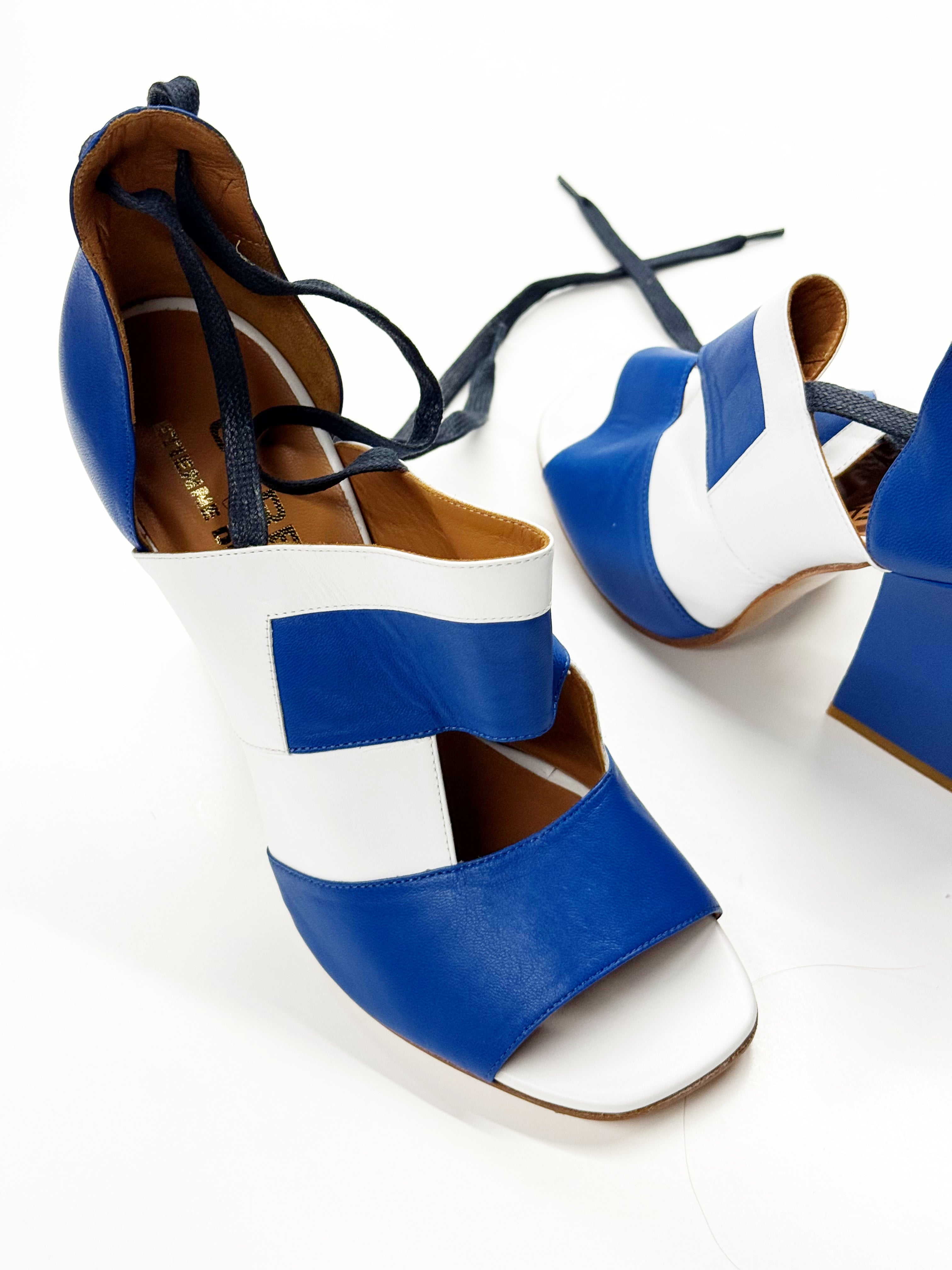 Carel Paris Color-Block Leather Heels by Etienne Dereux