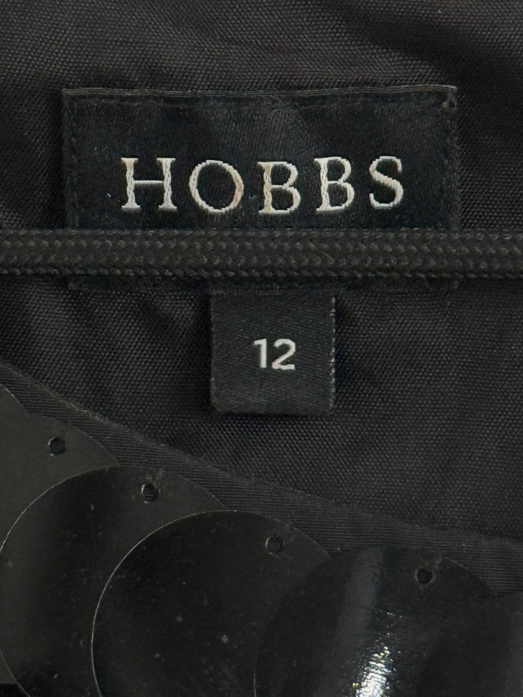 Hobbs Black Sequin Dress - EU 40