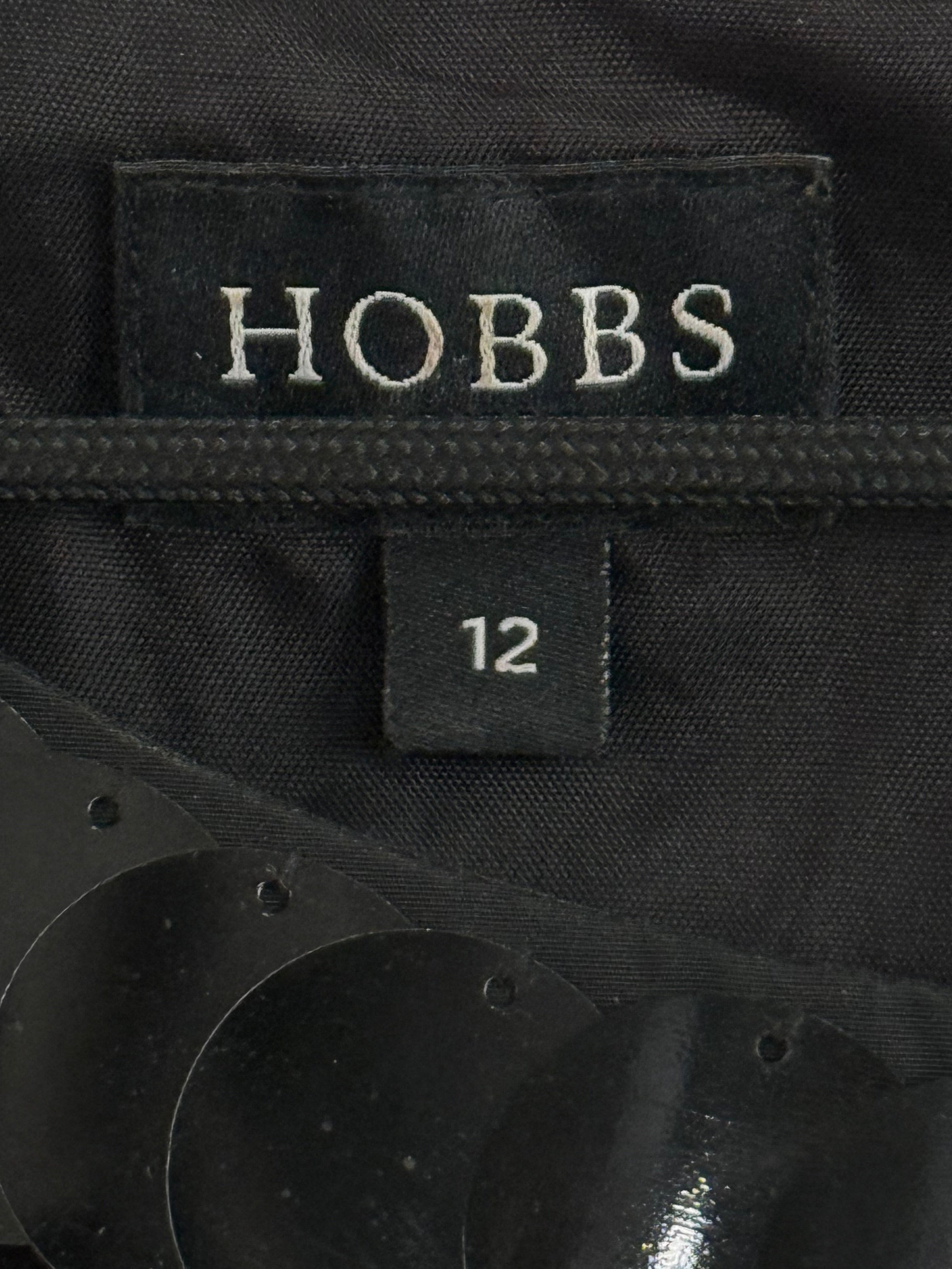 Hobbs Black Sequin Dress - EU 40