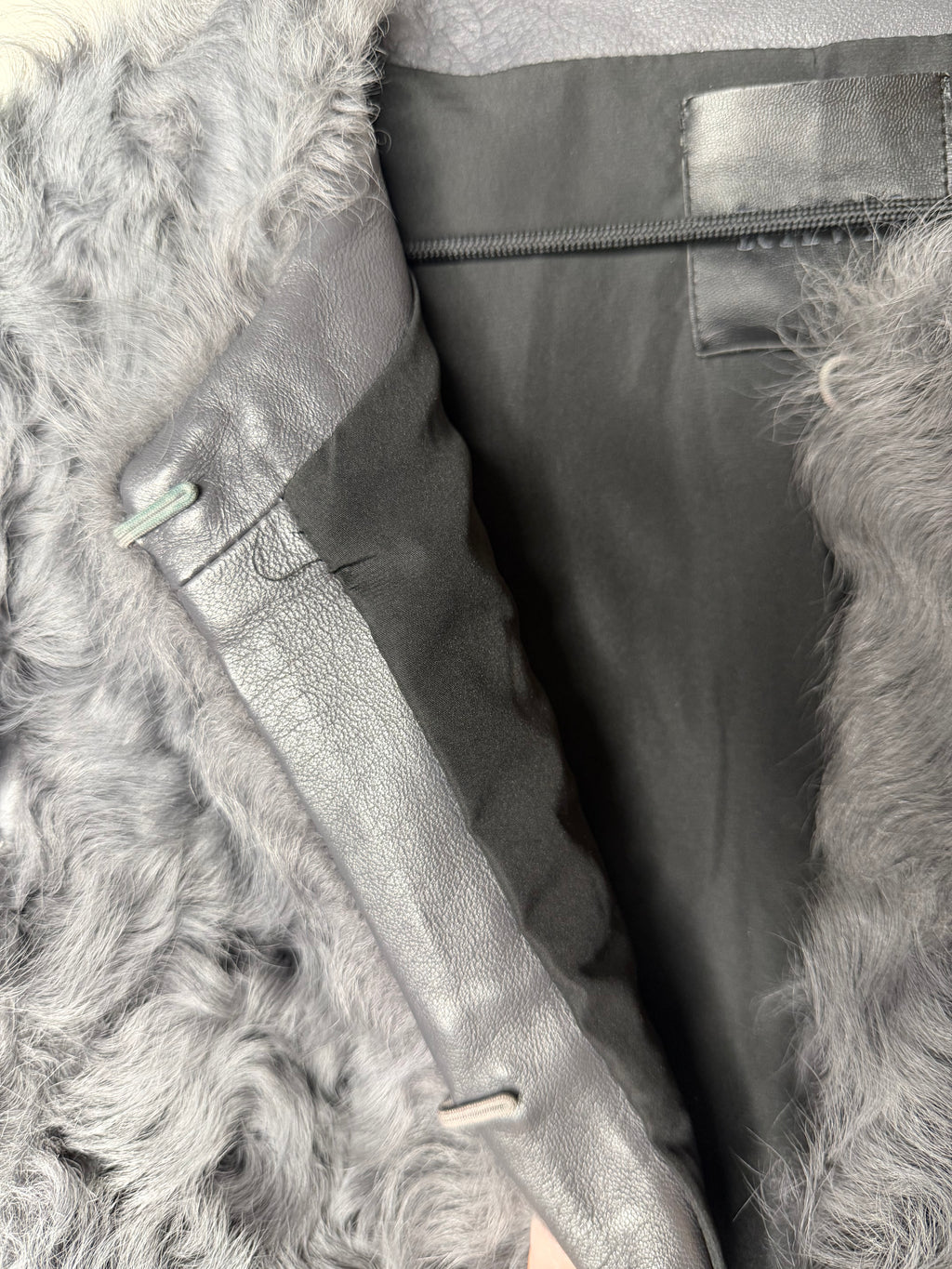 RAVN Grey Curly Fur Jacket