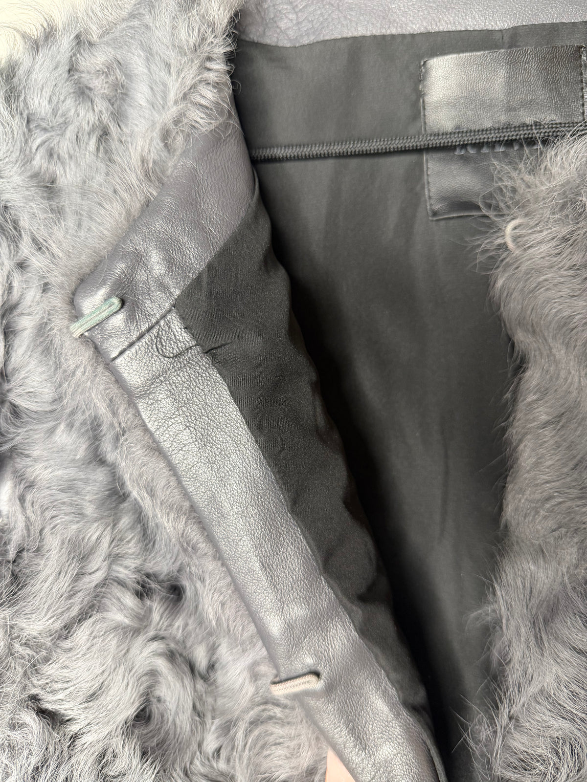 RAVN Grey Curly Fur Jacket