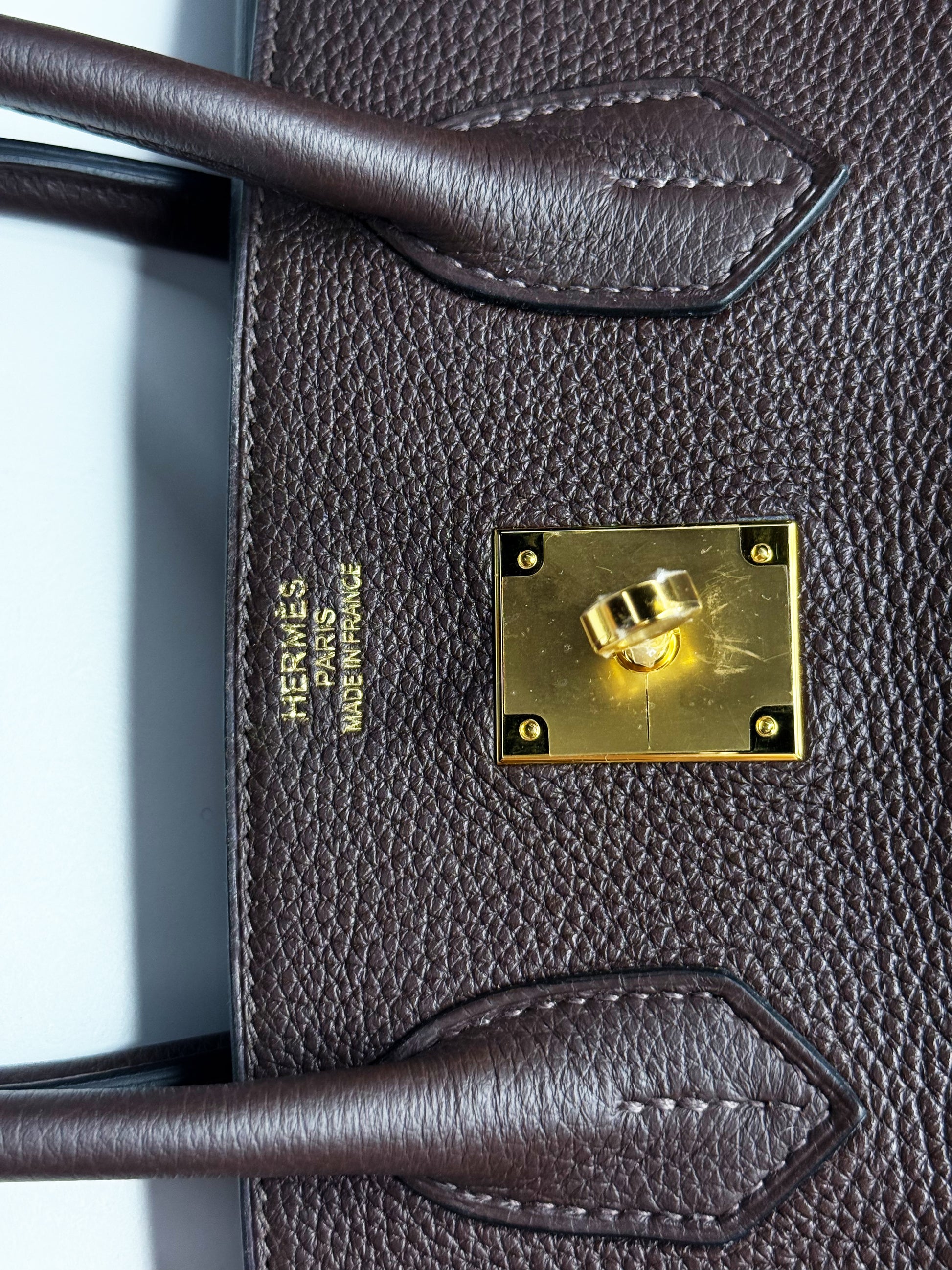 Hermès Birkin 35 Chocolate Brown Togo Leather