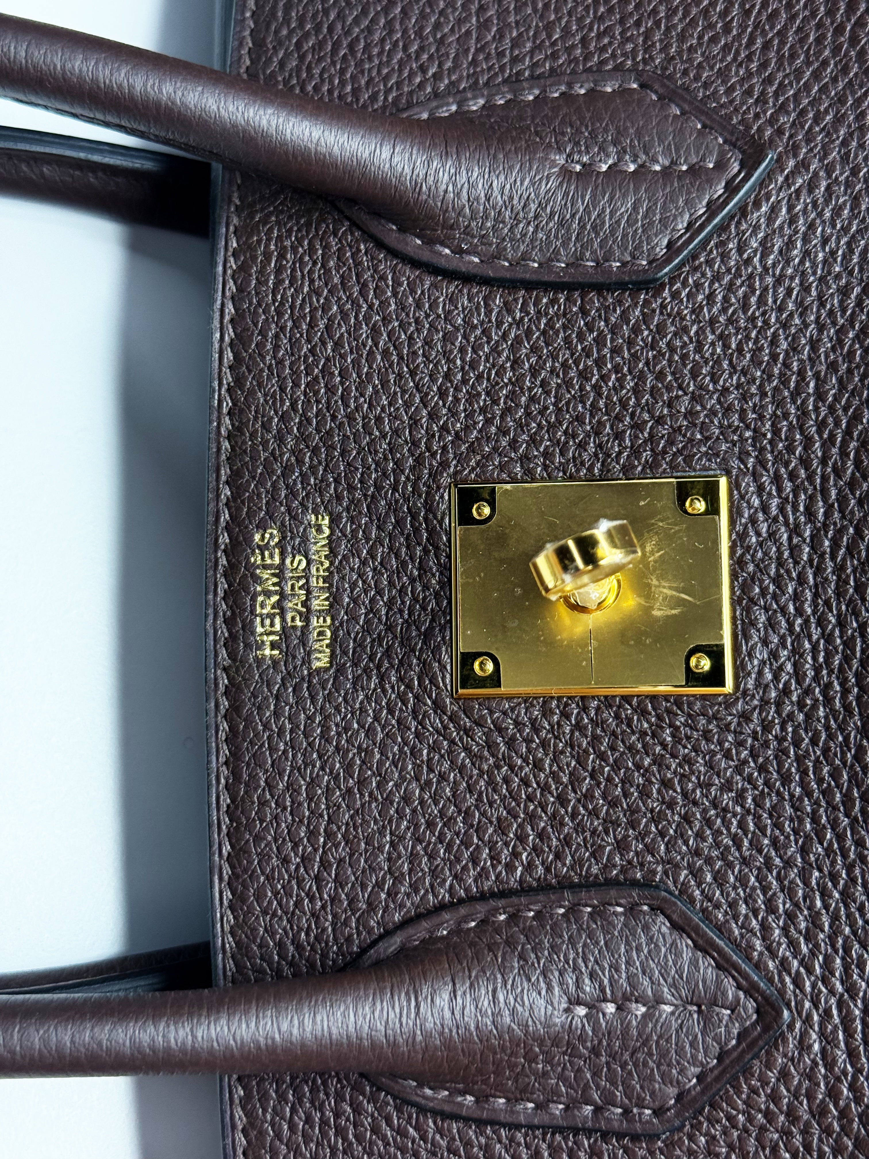 Hermès Birkin 35 Chocolate Brown Togo Leather – 2008 [Stamp L]