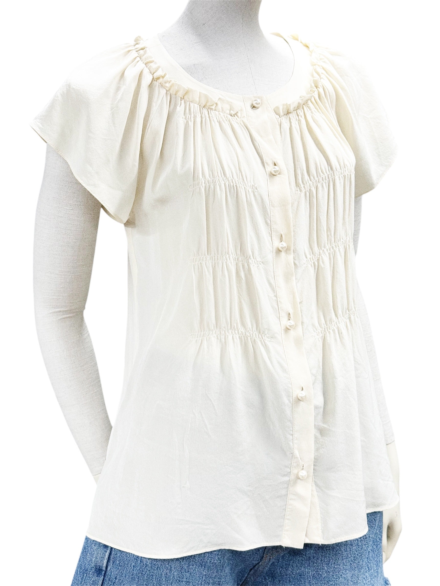 See by Chloé 100% Silk Button Blouse