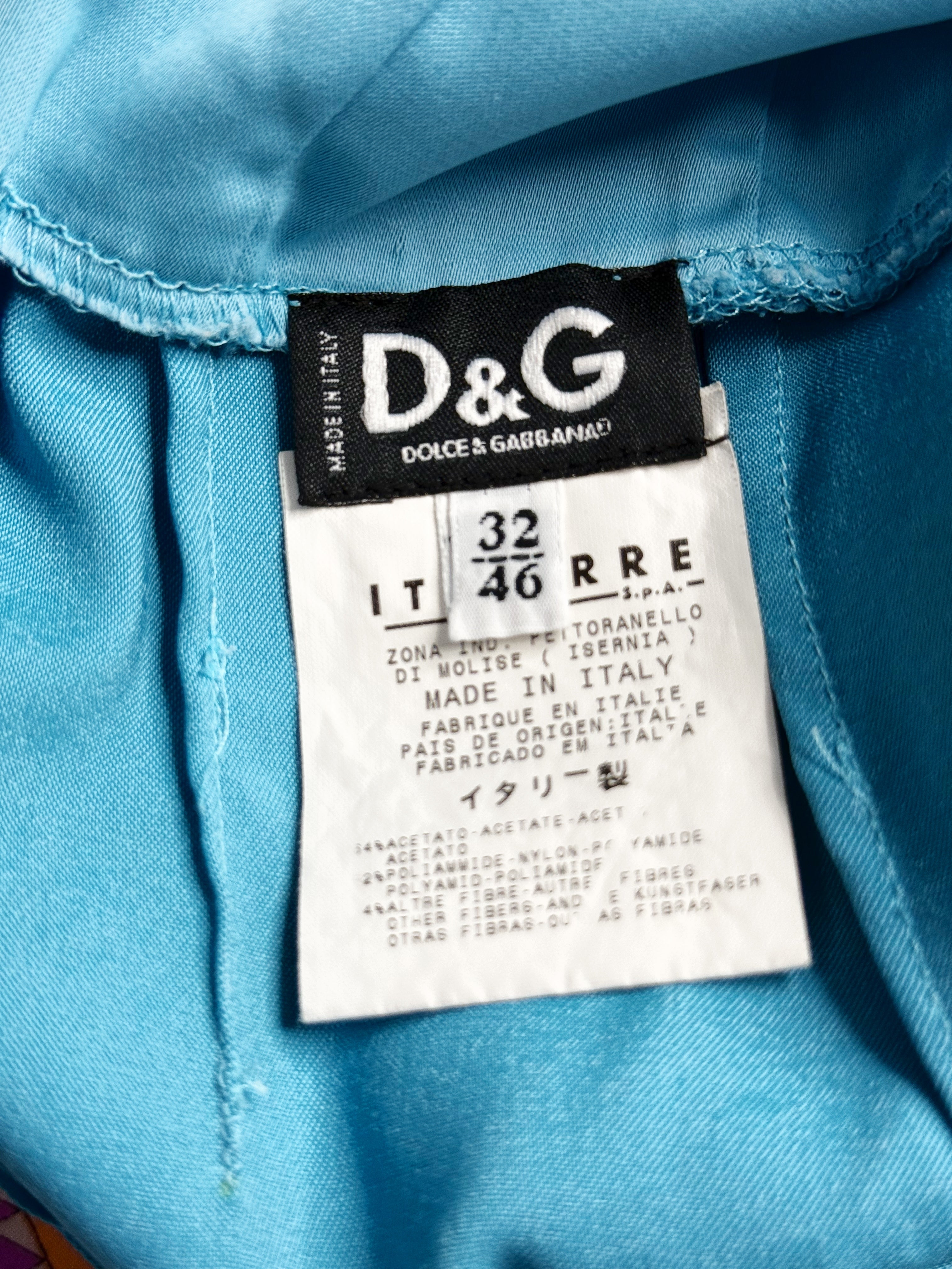 D&G Sky Blue Pencil Dress