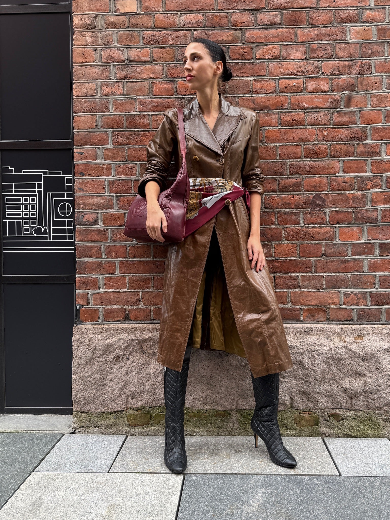 SYLVIE SCHIMMEL PARIS LAMB LEATHER TRENCH COAT – MADE IN FRANCE – SIZE 40