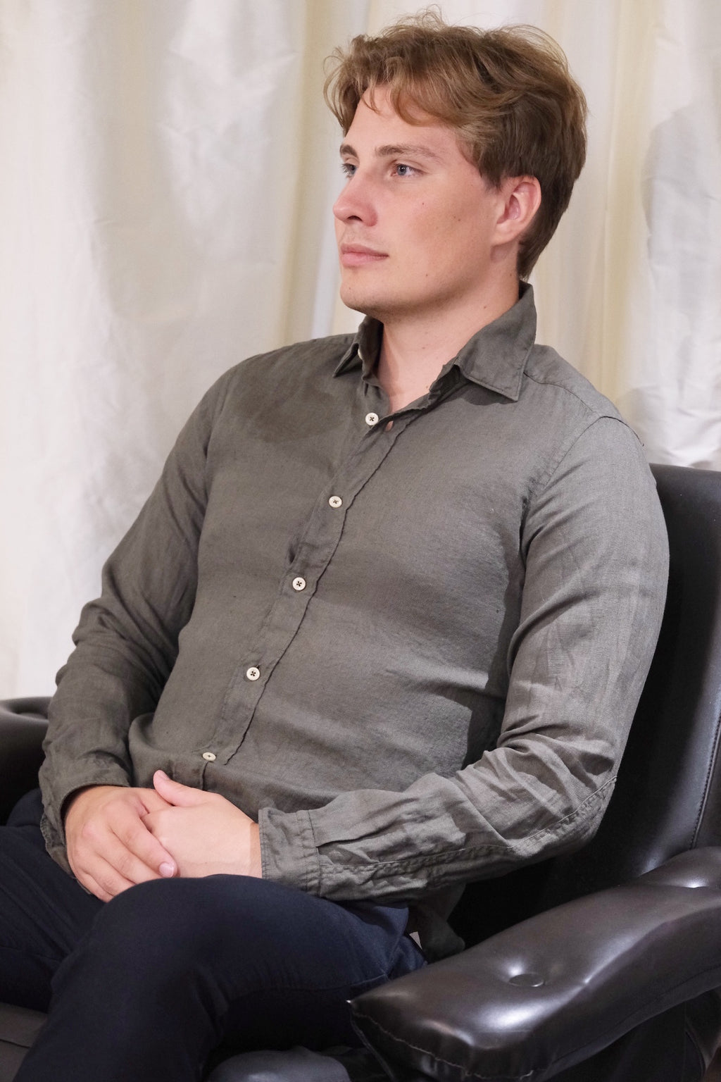 BONTON DOWN ROMA Linen Shirt -S