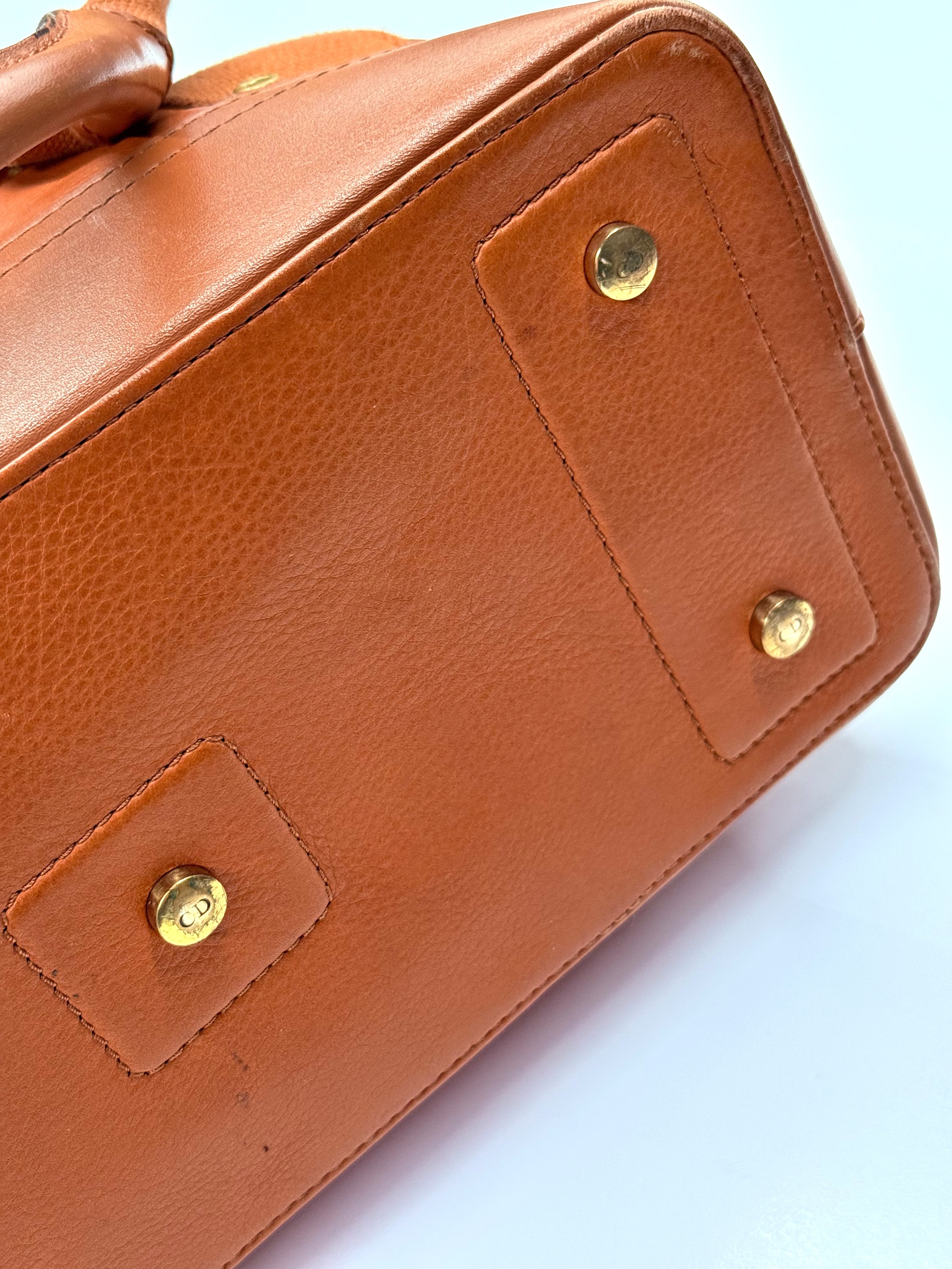 Christian Dior Brown Leather Tote Bag – Vintage Luxury Shoulder Handbag