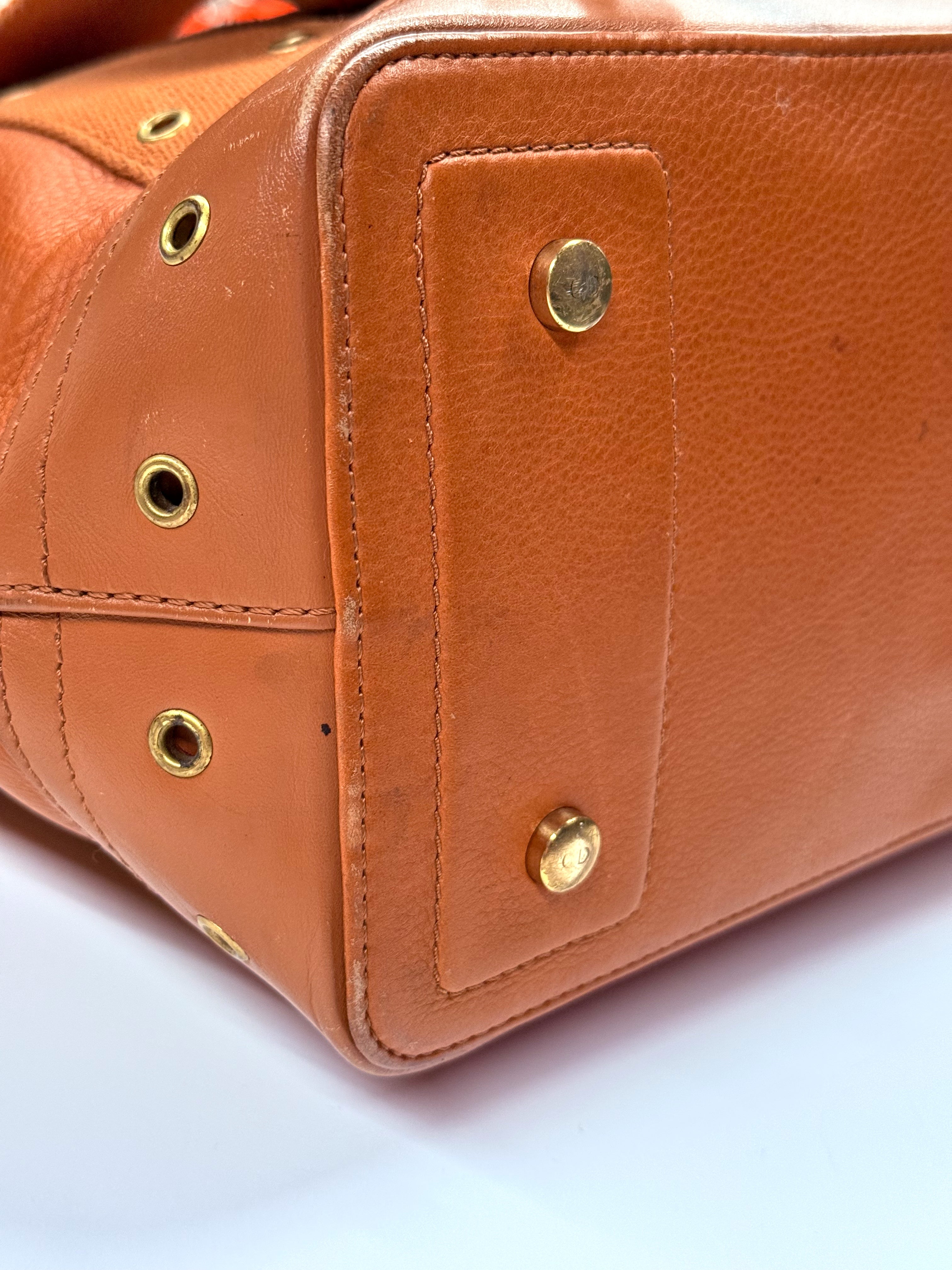 Christian Dior Brown Leather Tote Bag – Vintage Luxury Shoulder Handbag