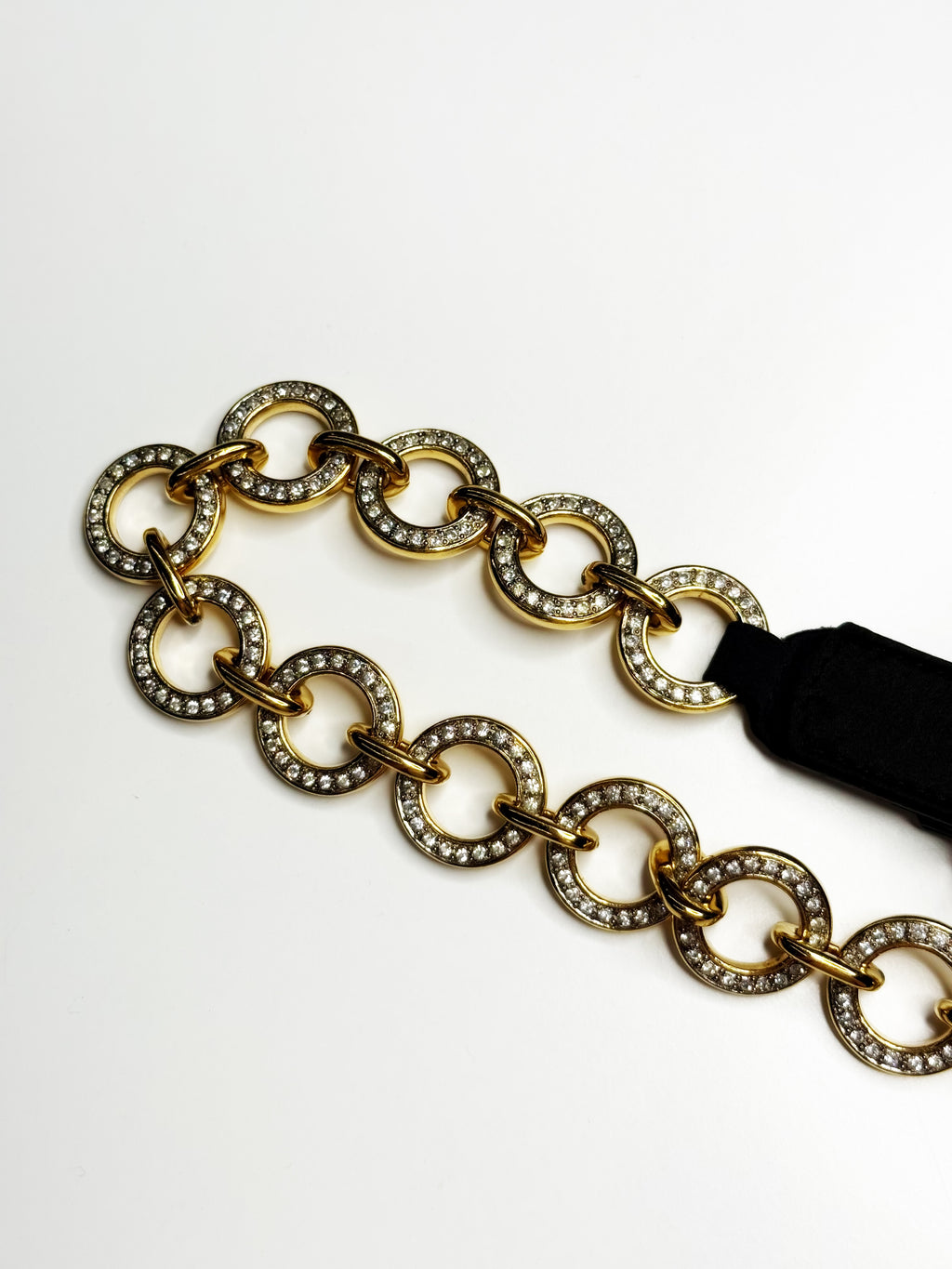 Valentino Crystal Logo Chain Bel