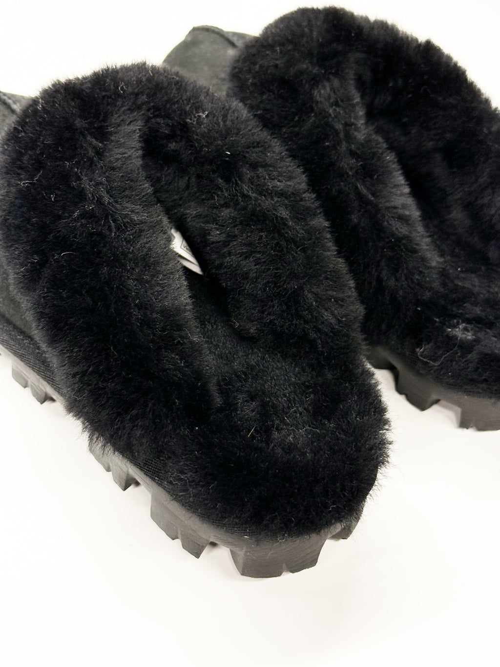UGG Black Shearling Slippers - 36