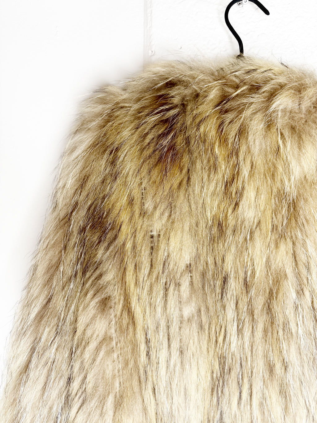 Meotine Hand-Knitted Raccoon Fur Jacket - S/M