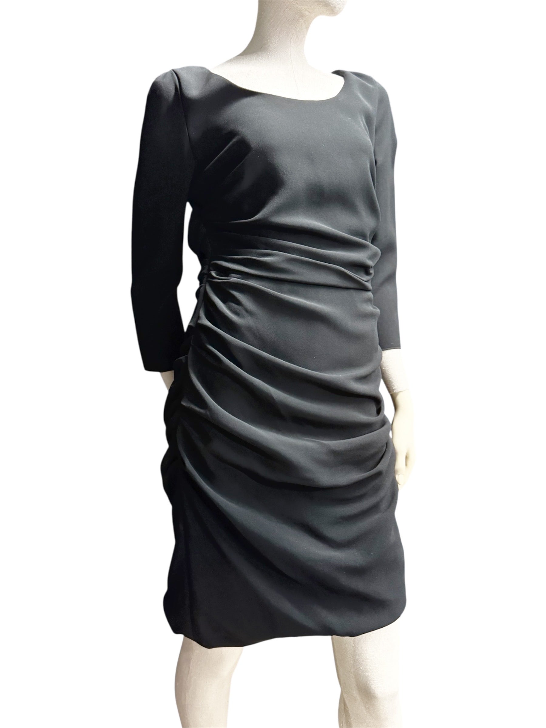 Dolce & Gabbana Draped Black Cocktail Dress