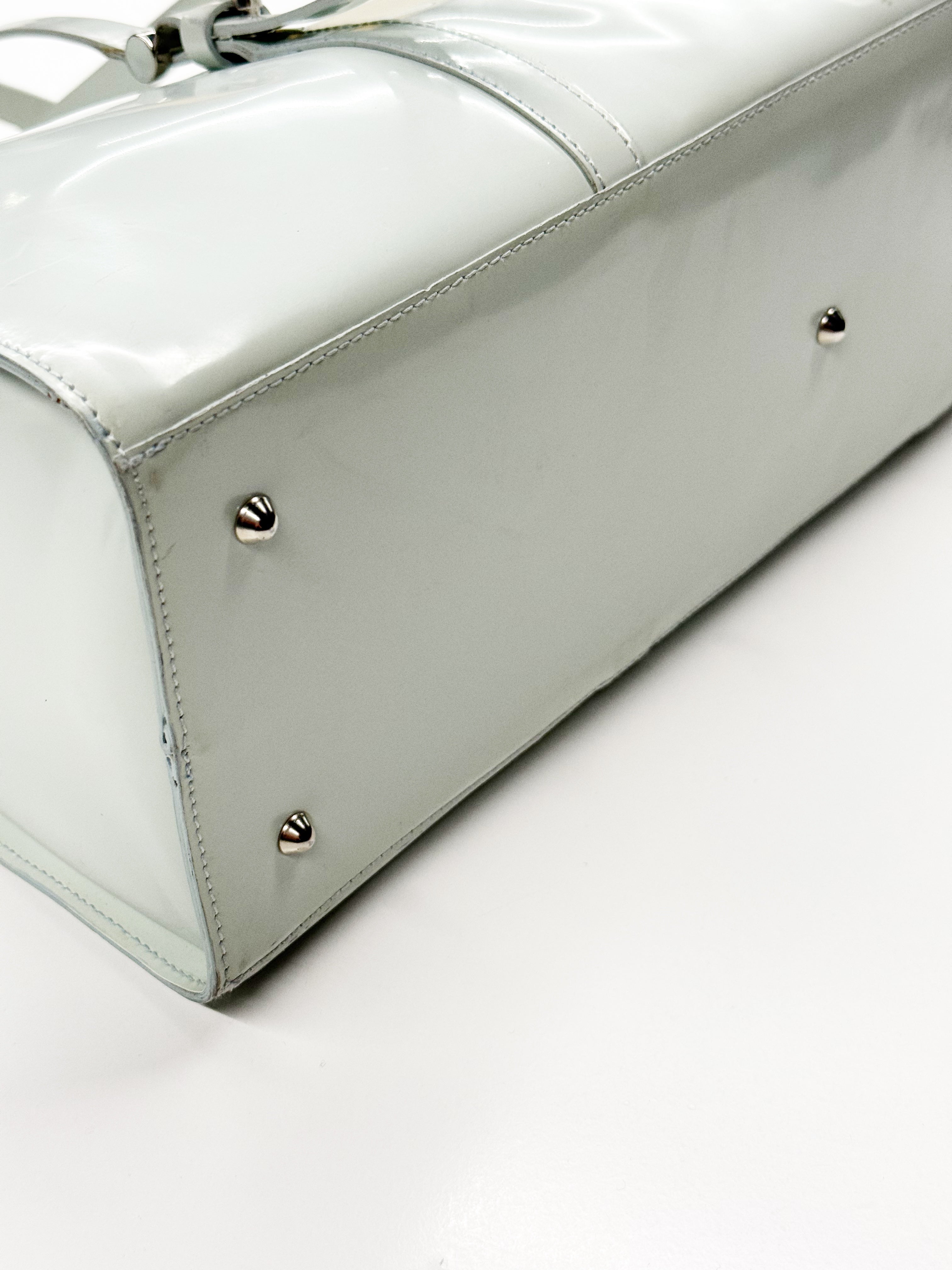Furla Patent Leather Barrel Bag