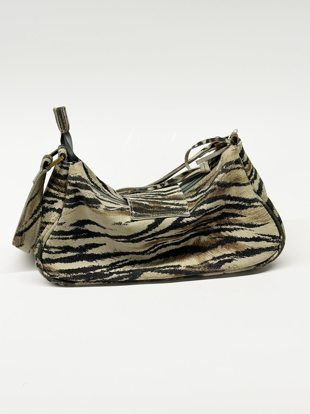 Roberto Cavalli Tiger Print Pony Hair Shoulder Bag