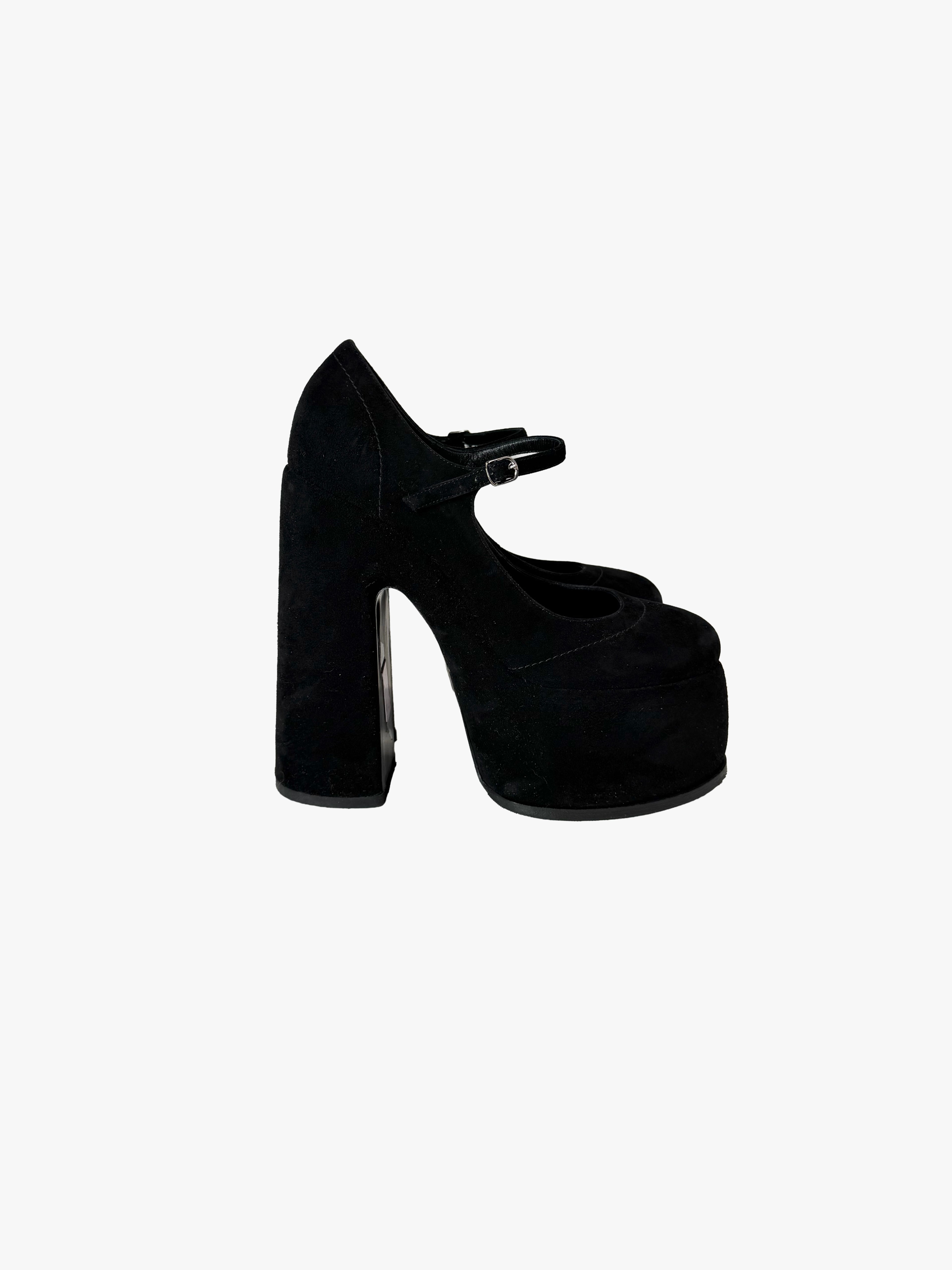 Casadei Rock Mary Jane Suede Pumps