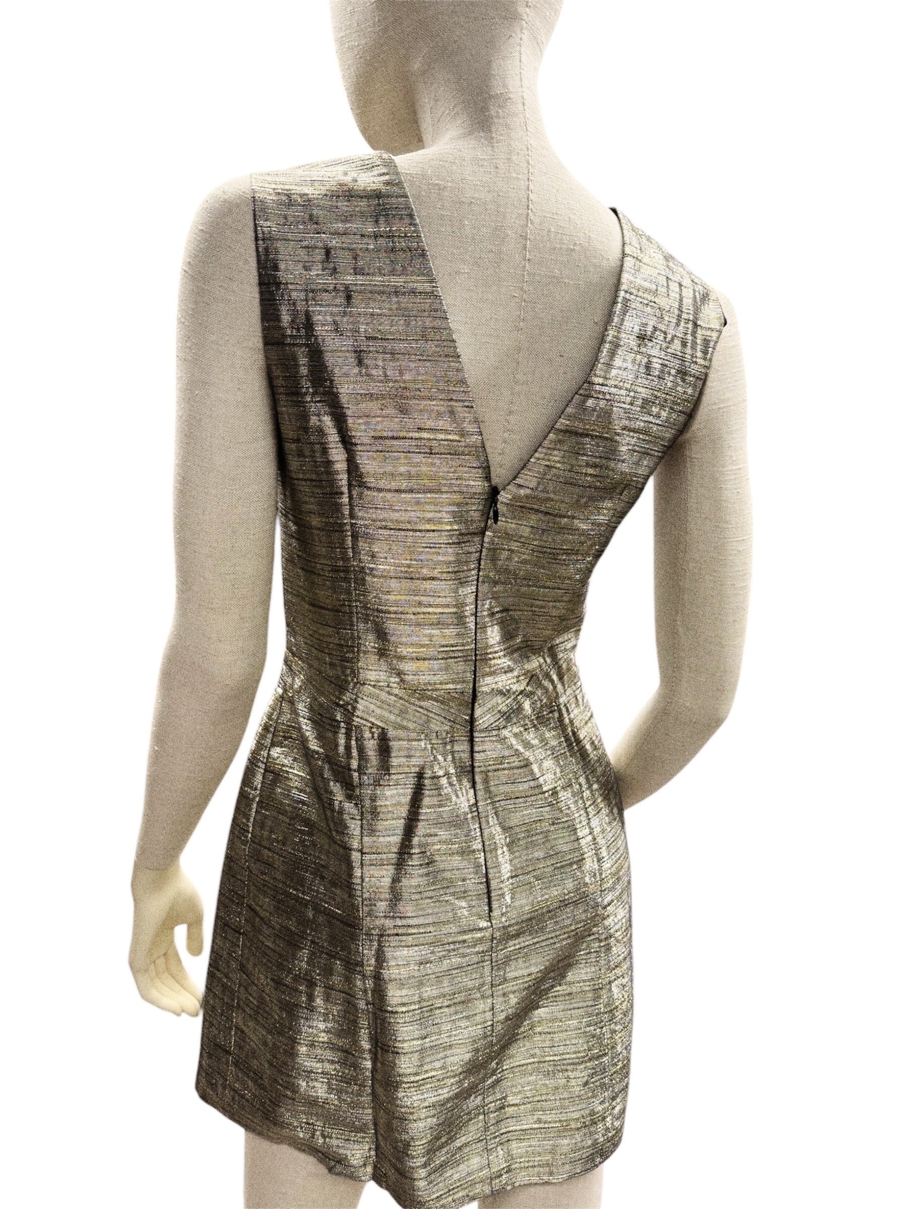 Alexander McQueen Metallic Mini Dress