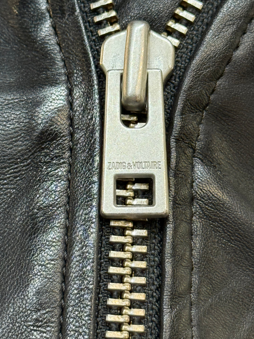 Zadig & Voltaire “LOON BIS” Lamb Leather Biker Jacket - EU 38