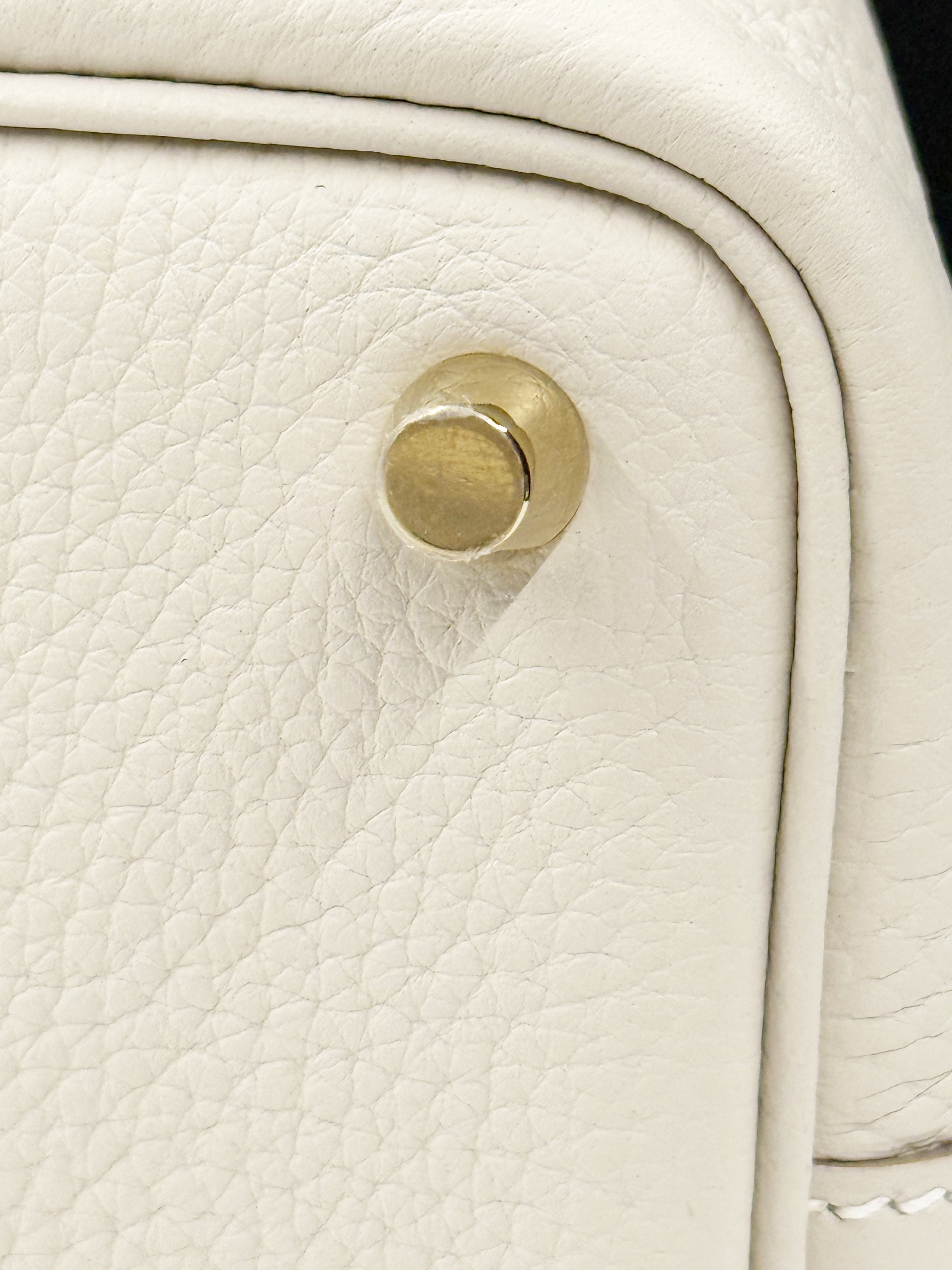 Hermès Picotin Lock PM Bag in White Clemence Leather (Full Set, New Condition)