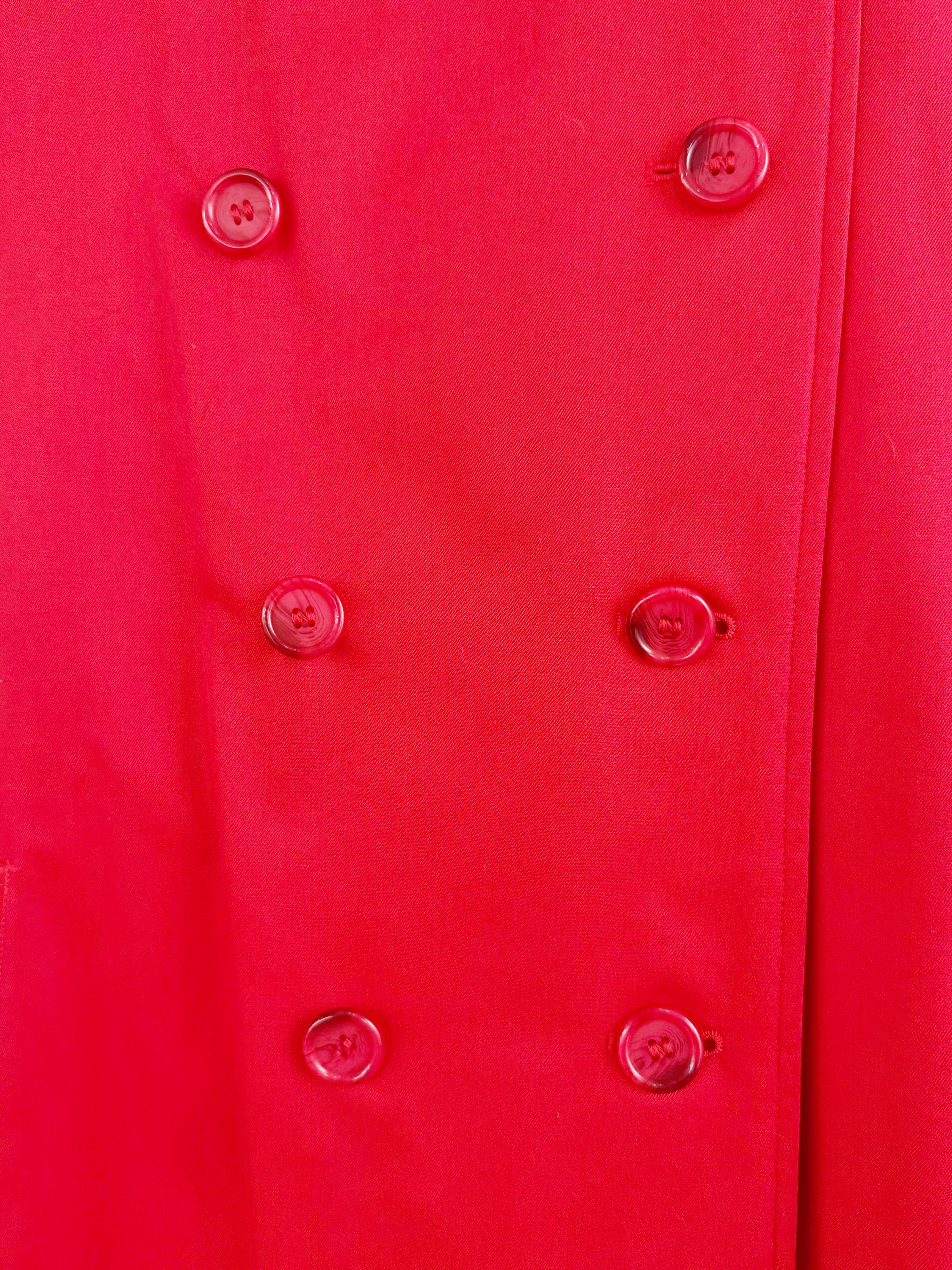BURBERRYS’ PRORSUM Red Wool & Alpaca Coat