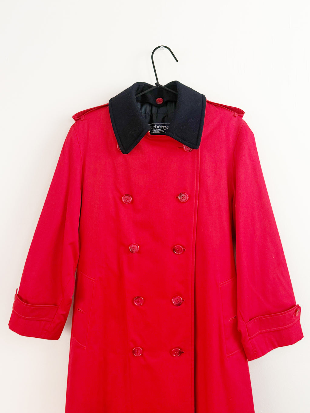 BURBERRYS’ PRORSUM Red Wool & Alpaca Coat