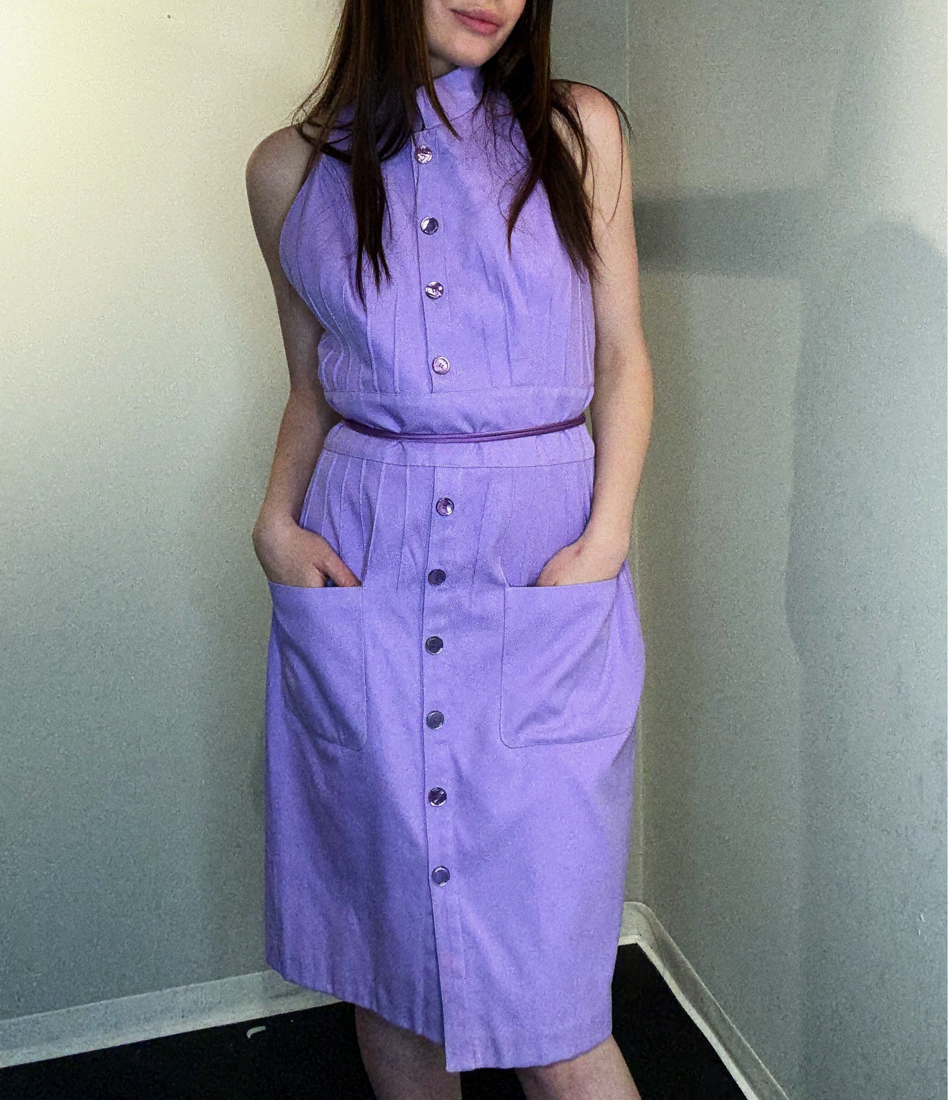 Valentino Purple Halterneck Dress