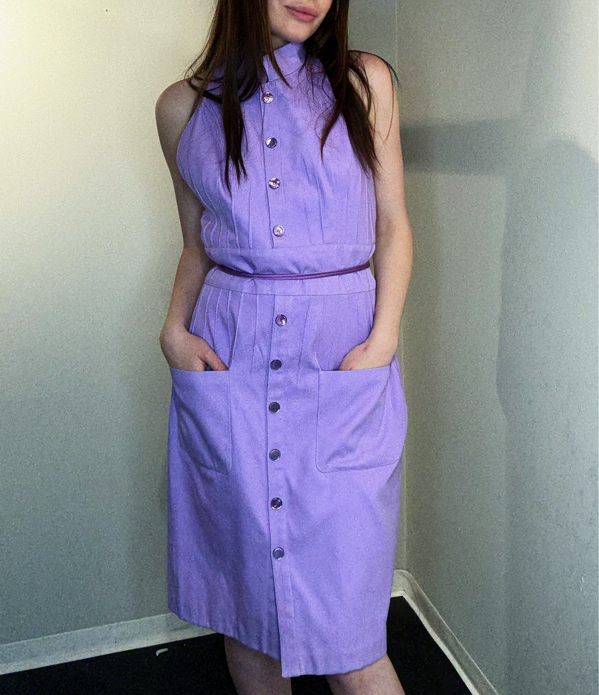 Valentino Purple Halterneck Dress