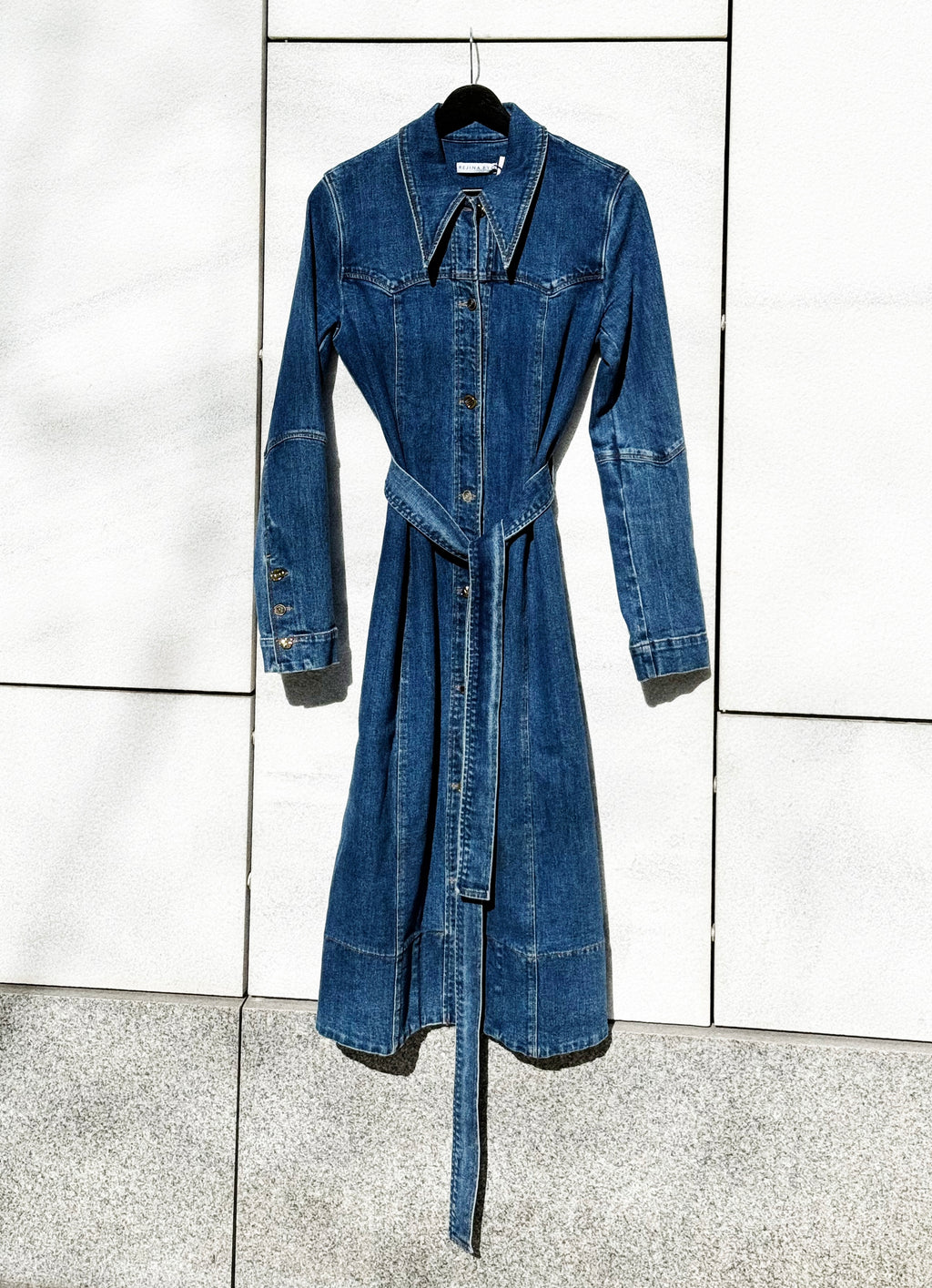 Rejina Pyo Denim Belted Dress