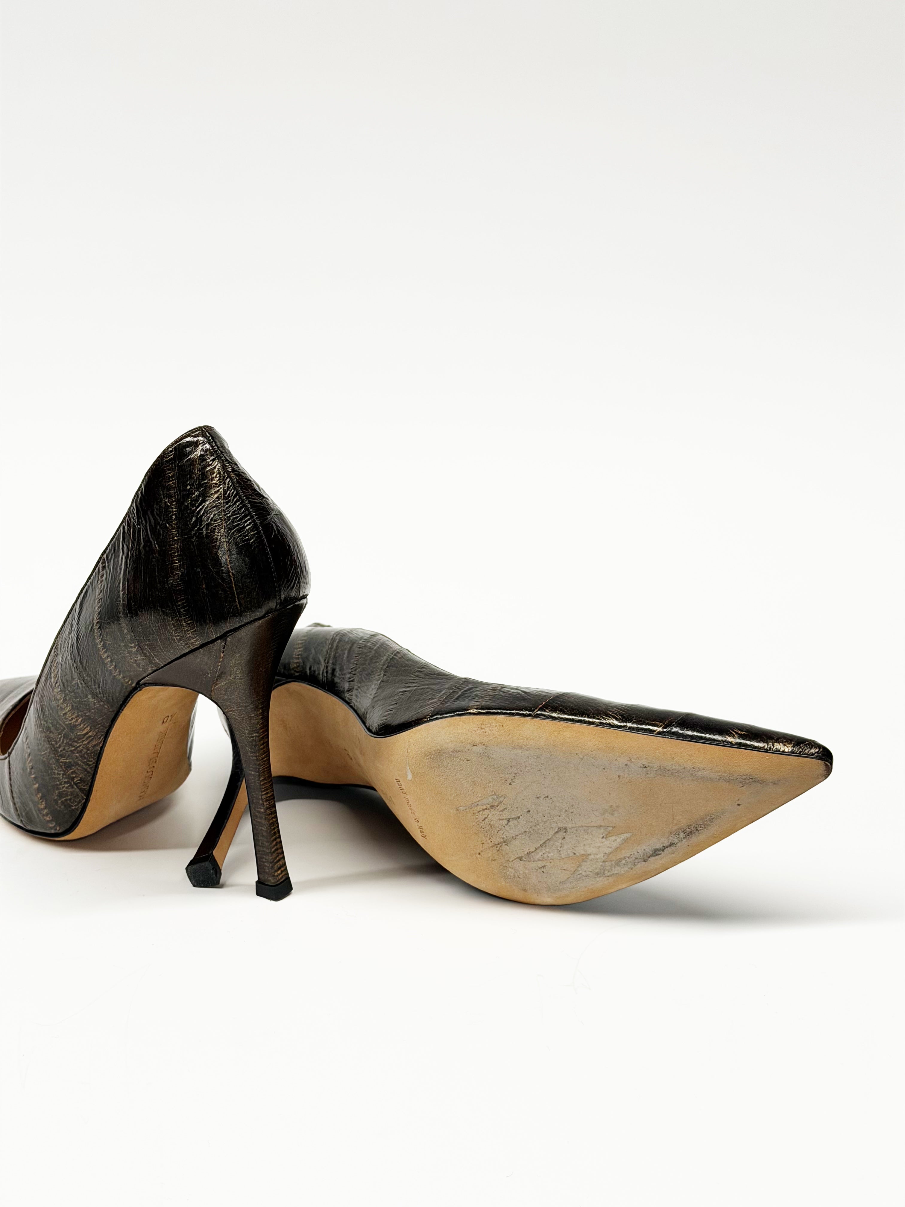 MANOLO BLAHNIK Vintage Pointed-Toe Pumps – Size EU 40