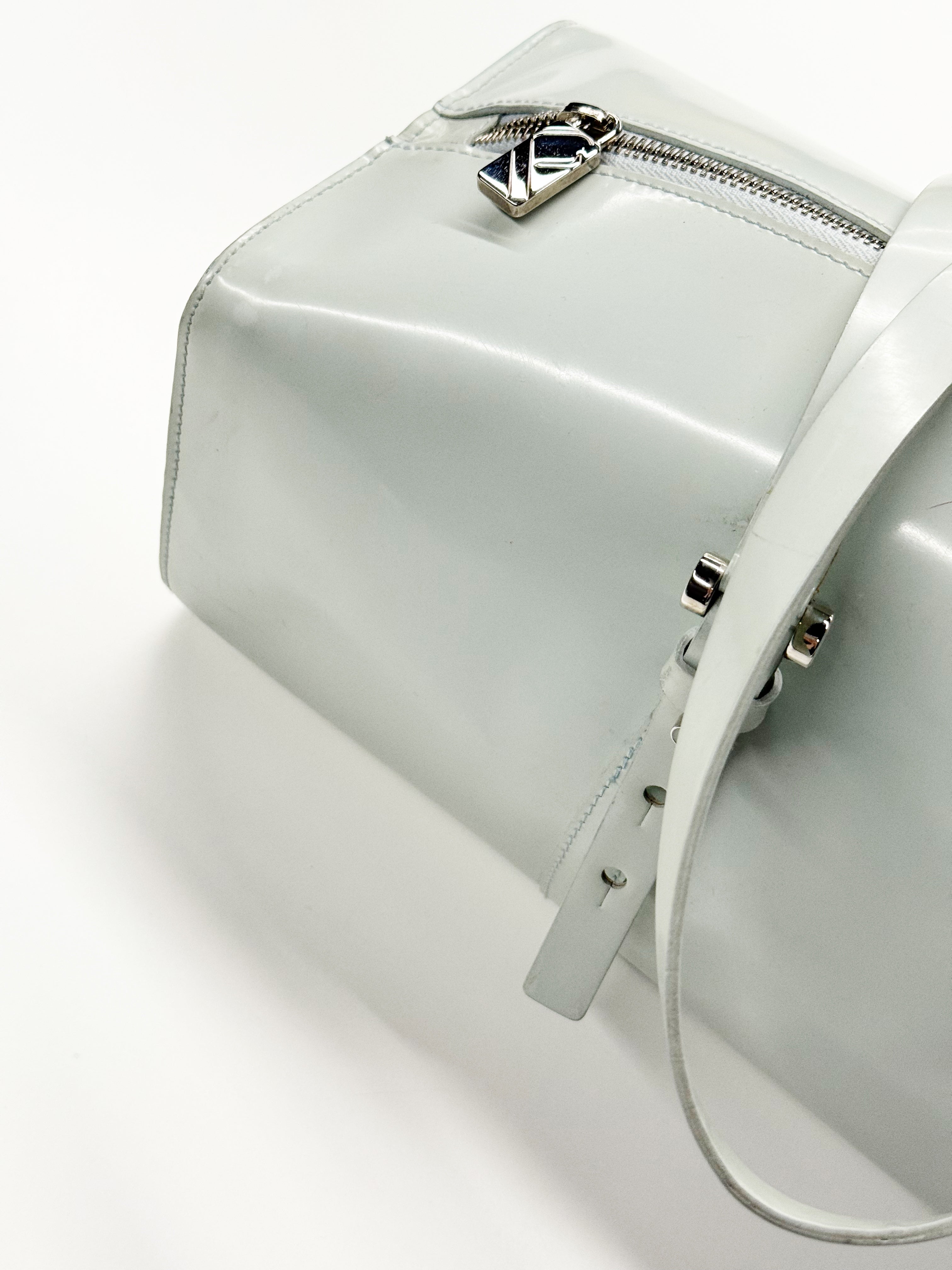 Furla Patent Leather Barrel Bag