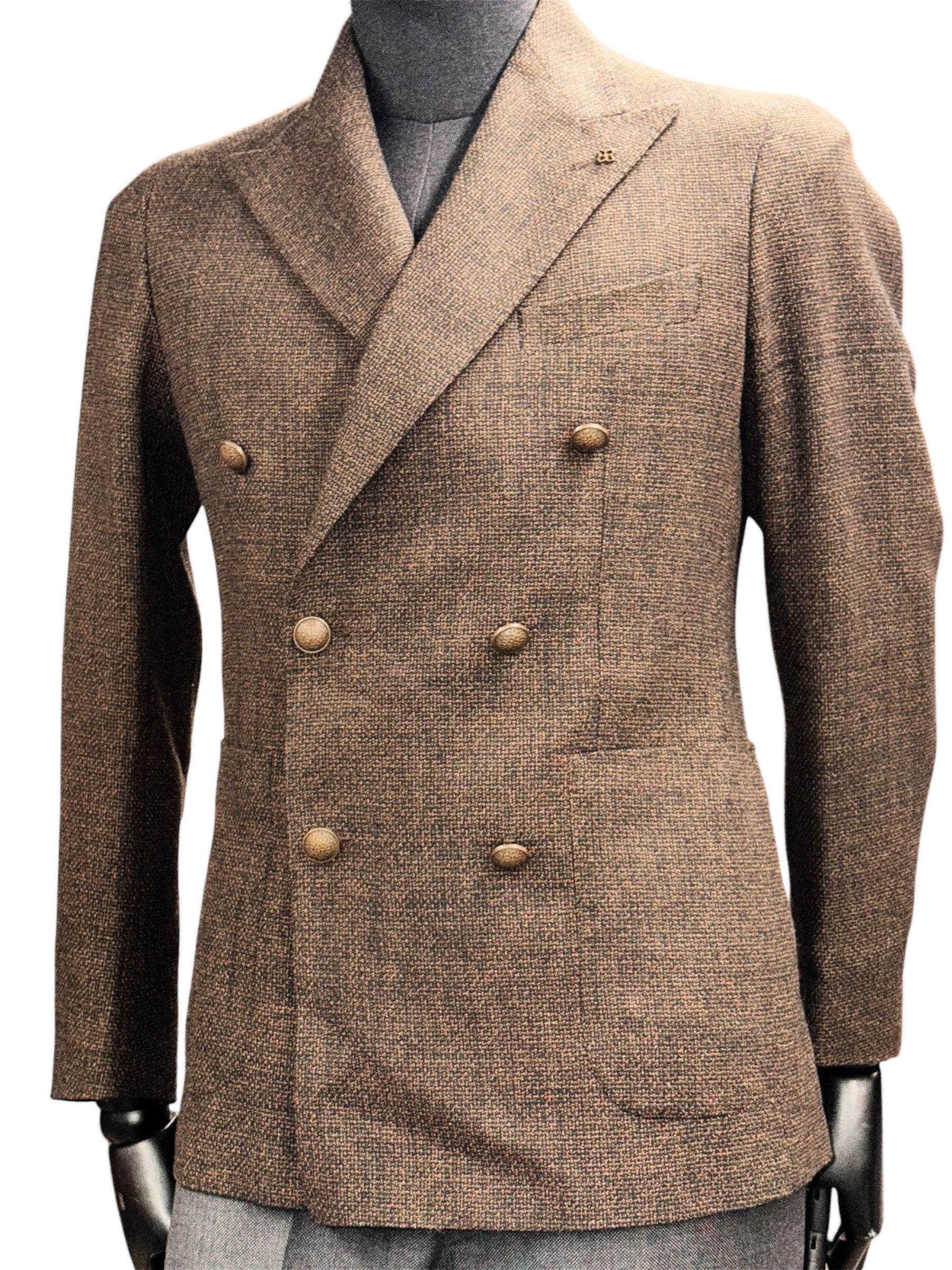 TAGLIATORE Double-Breasted Wool Blend Blazer – Made in Italy
