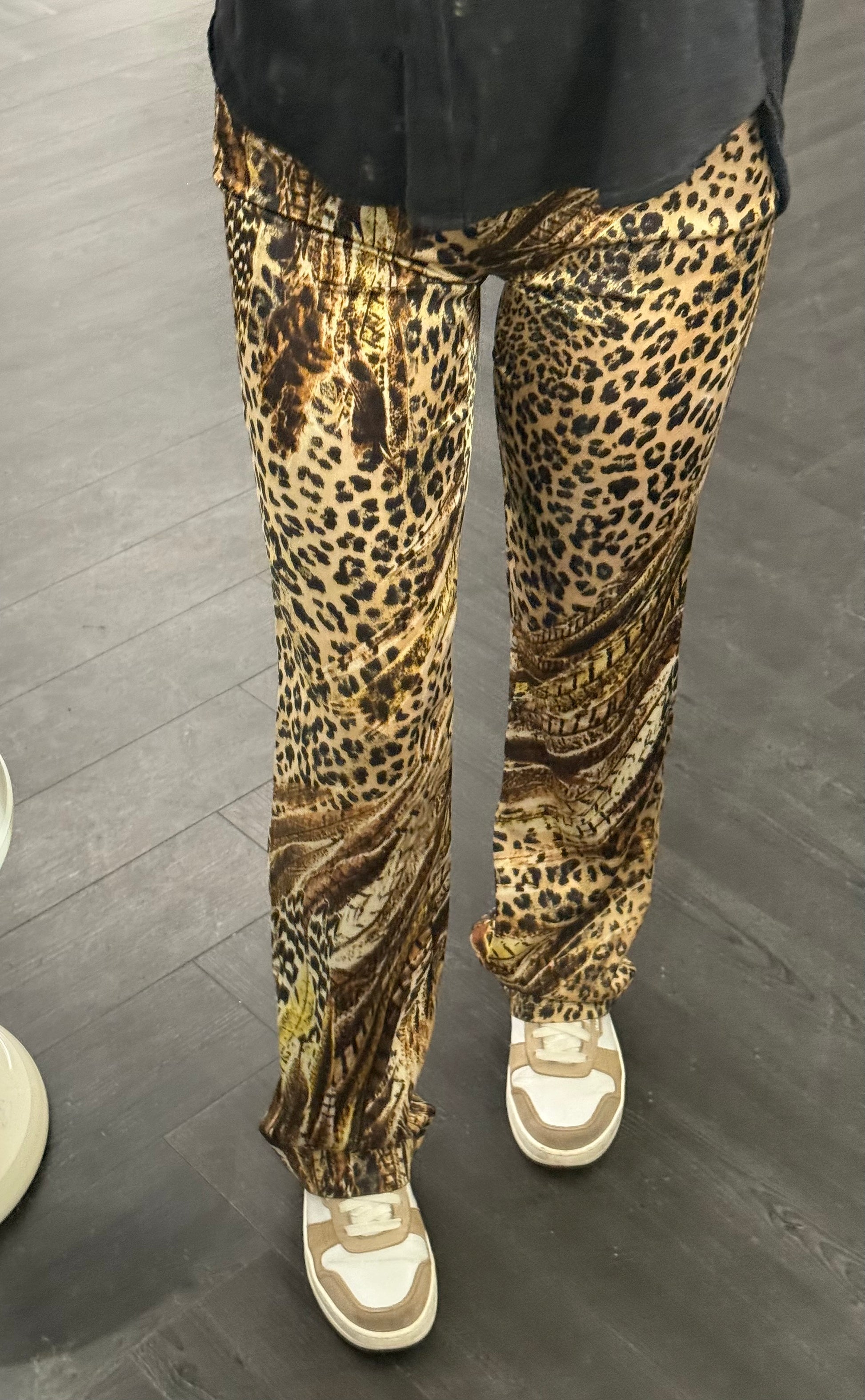 Sonia Fortuna Leopard Print Stretch Pants
