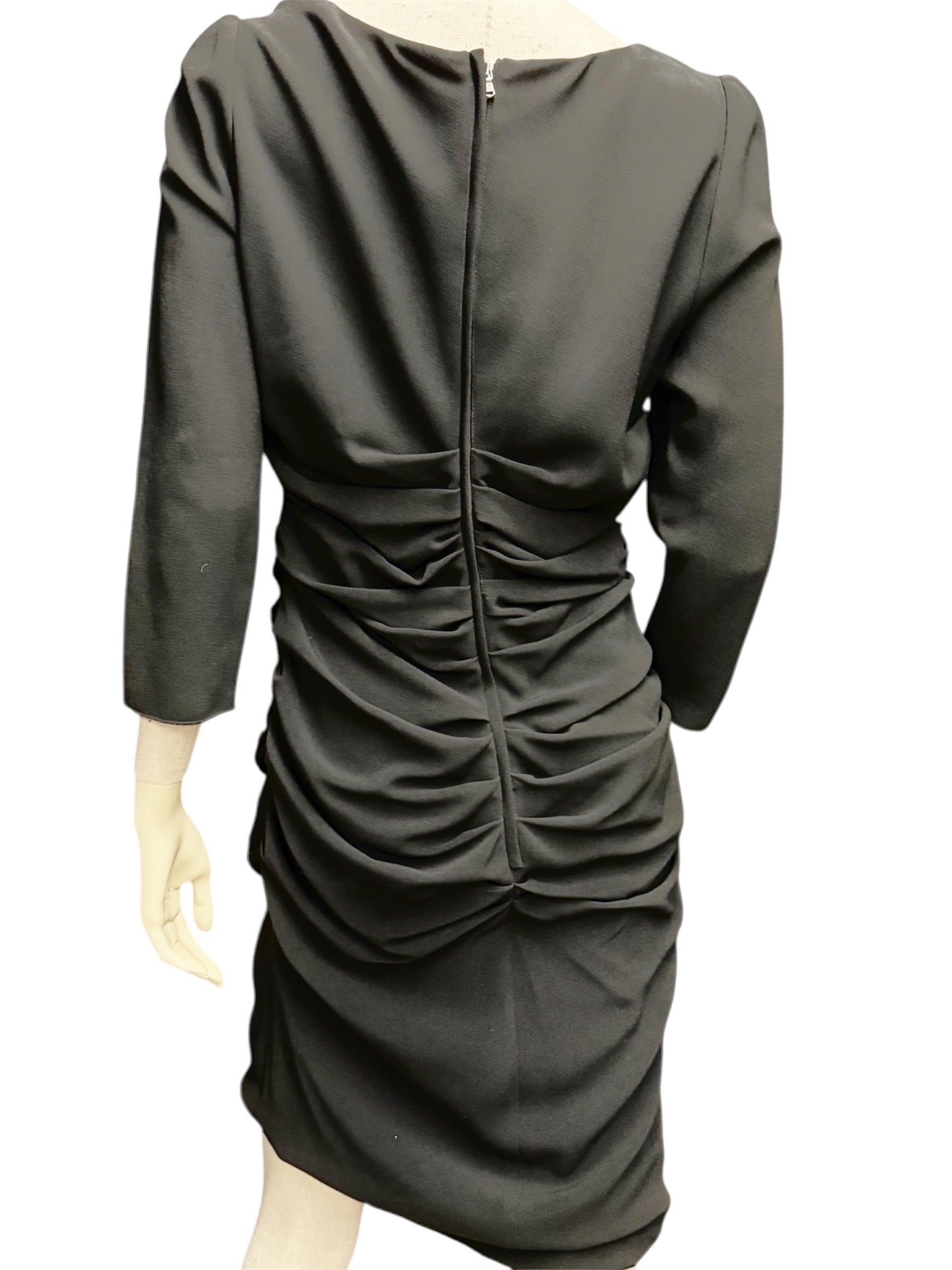 Dolce & Gabbana Draped Black Cocktail Dress