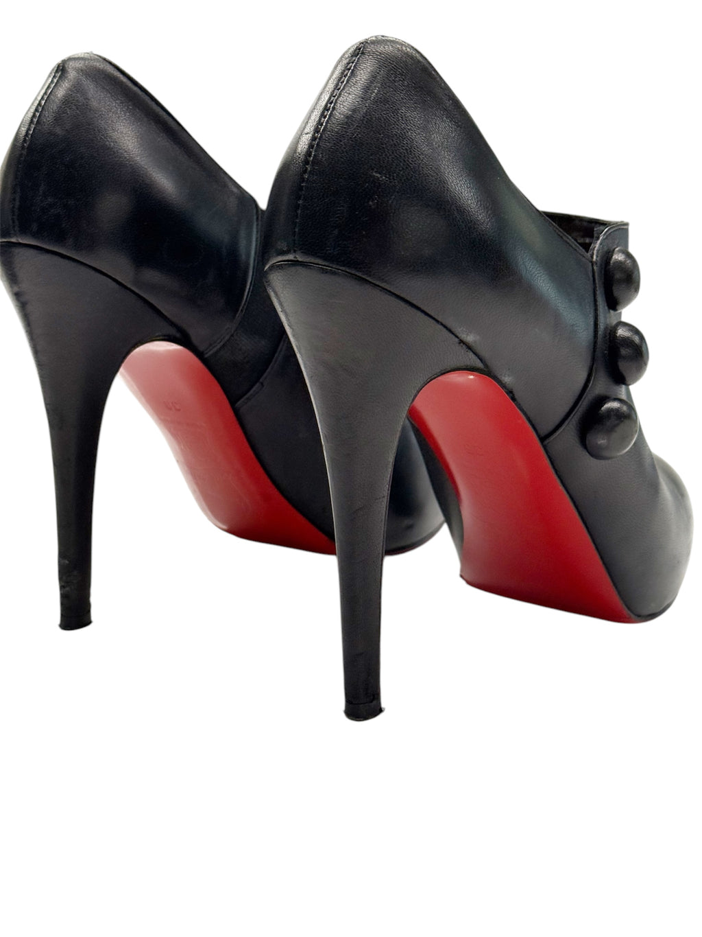 CHRISTIAN LOUBOUTIN Buttoned Leather - SIZE 38