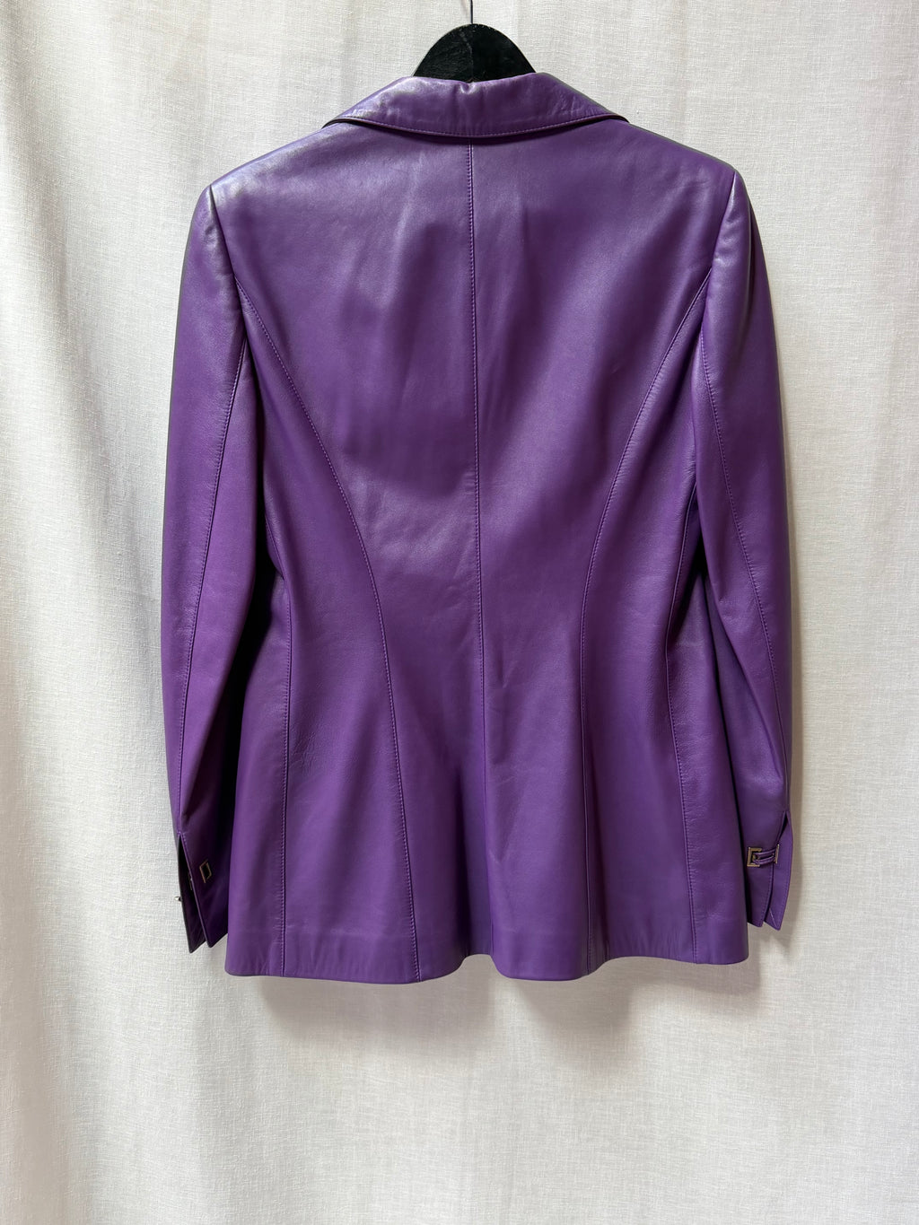 Vintage Escada Purple Leather Blazer Jacket