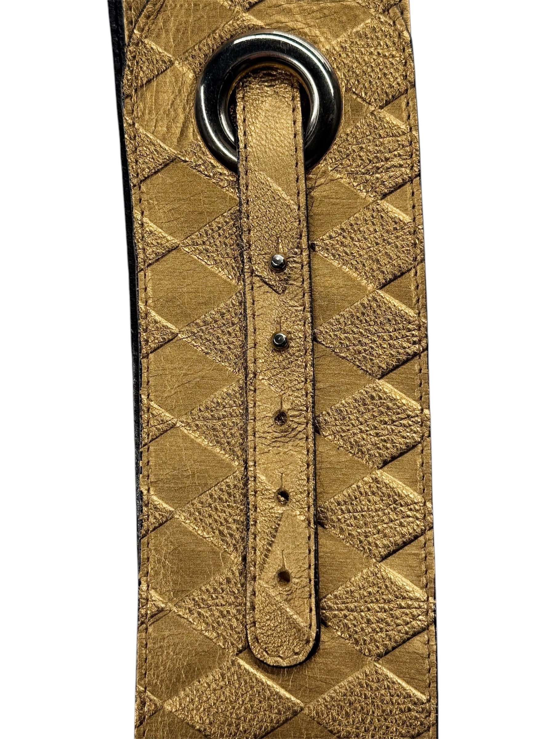 Gold Leather Waist Belt by Merete Fonnesberg