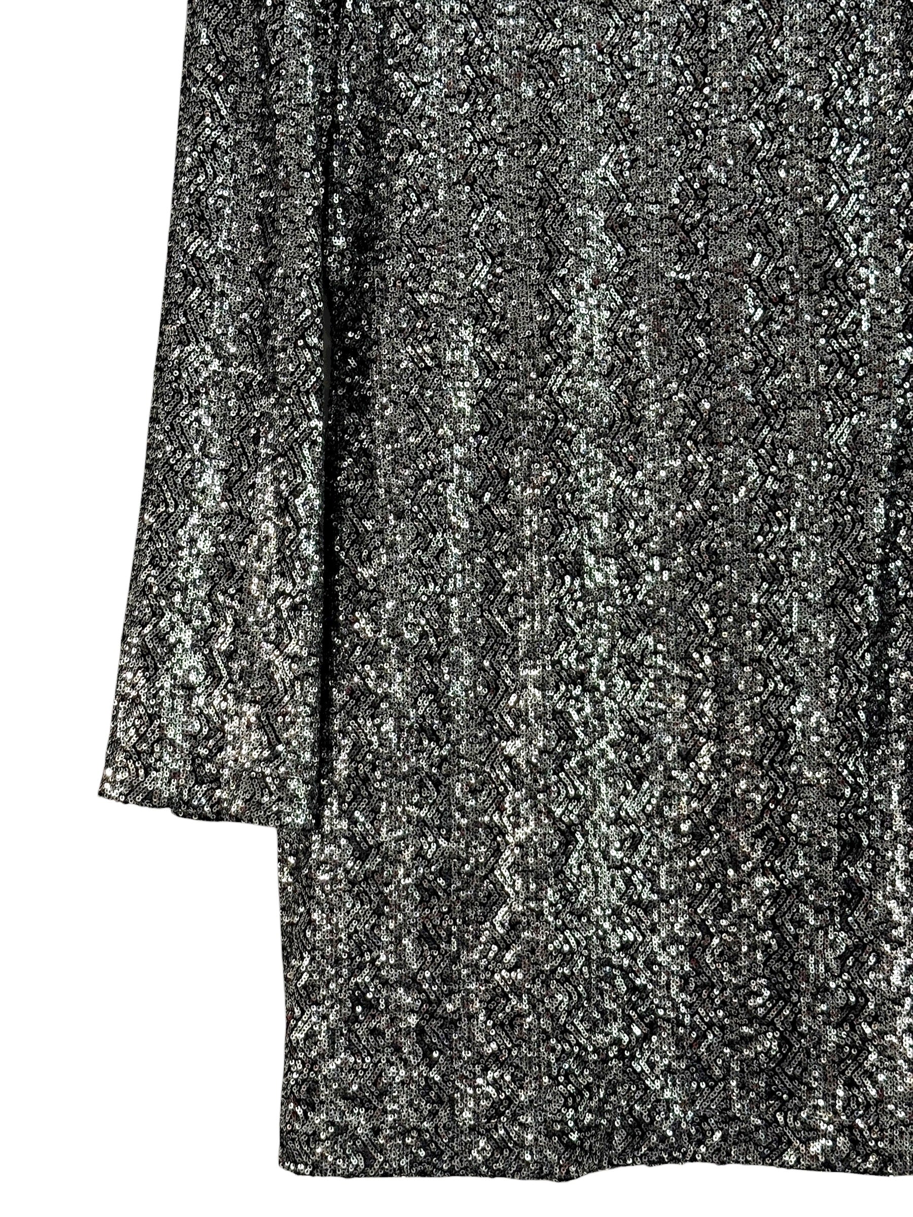 MAUD Silver Sequin Dress - EU 36