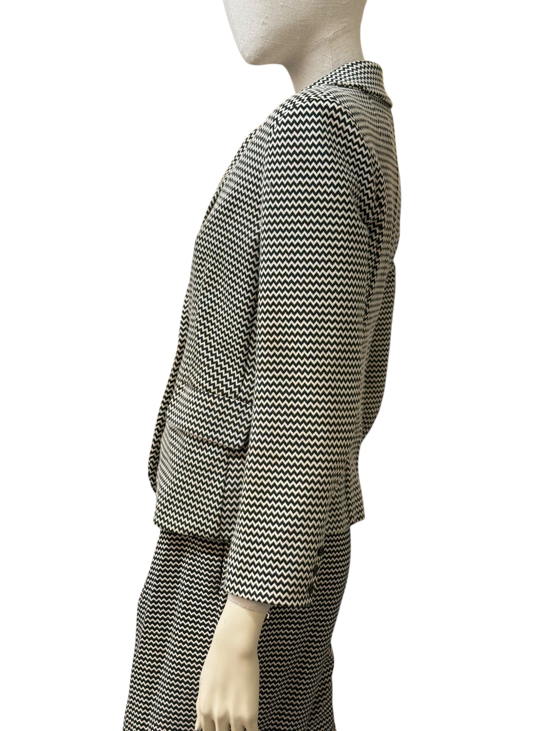 Max Mara Weekend Graphic Patterned Suit with Belt - EU 40