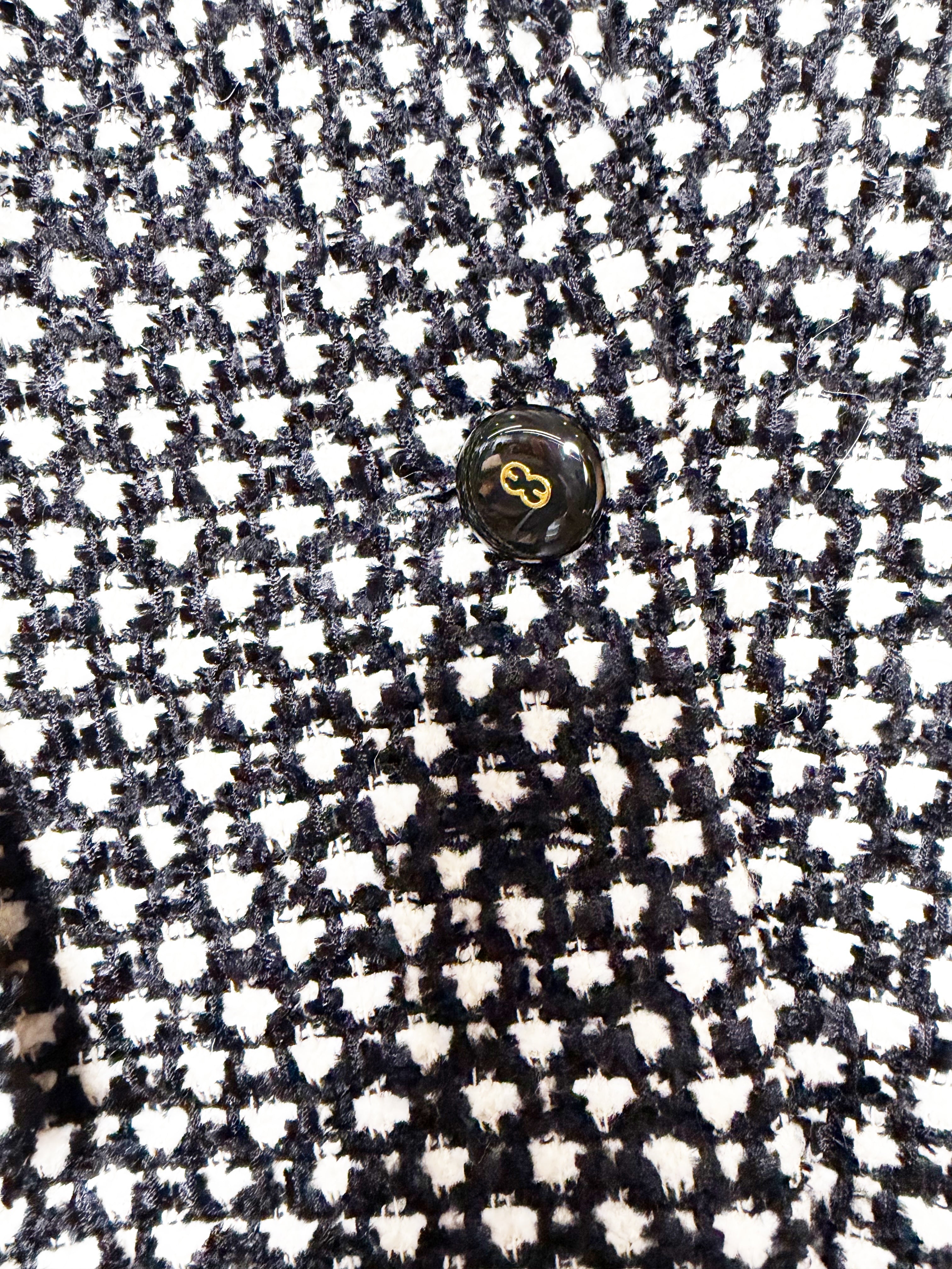 Escada Tweed Jacket & Skirt Set with Fur Details