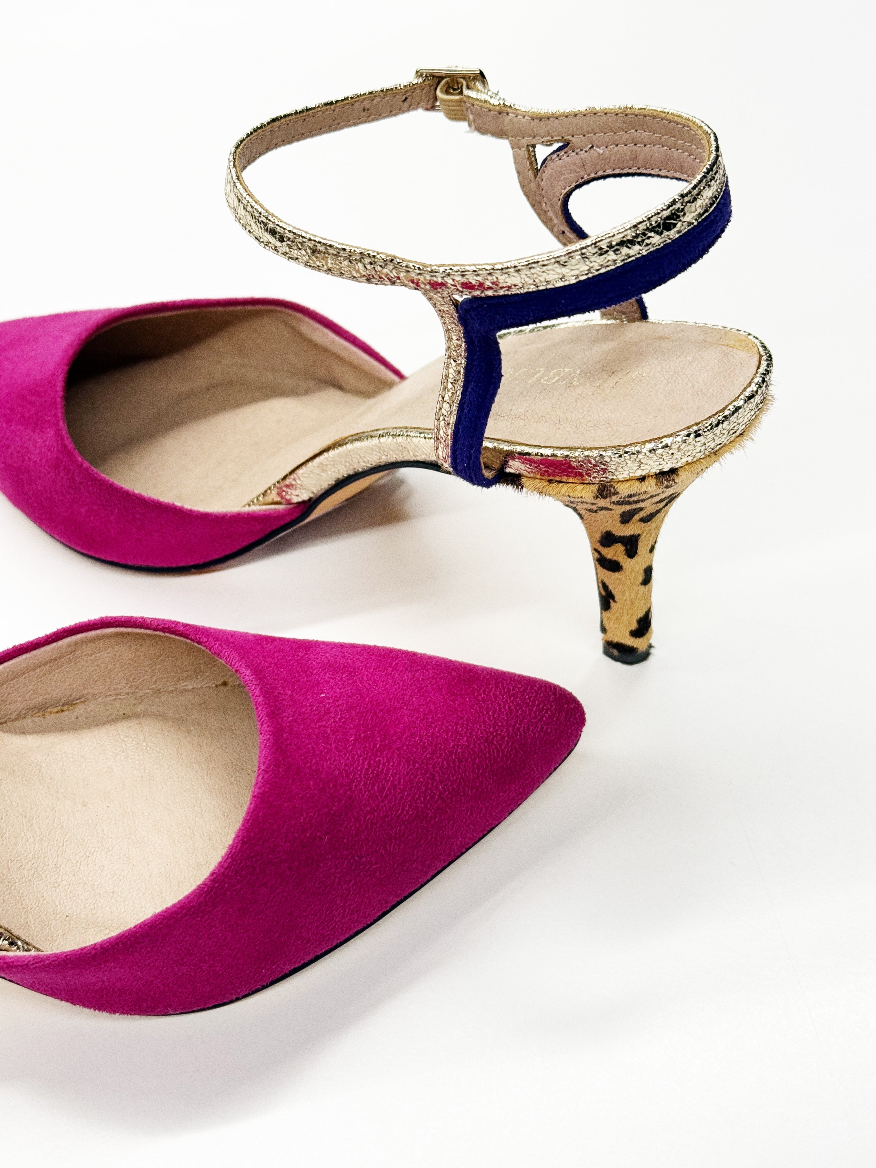 Menbur Pink Multicolor Statement Heels