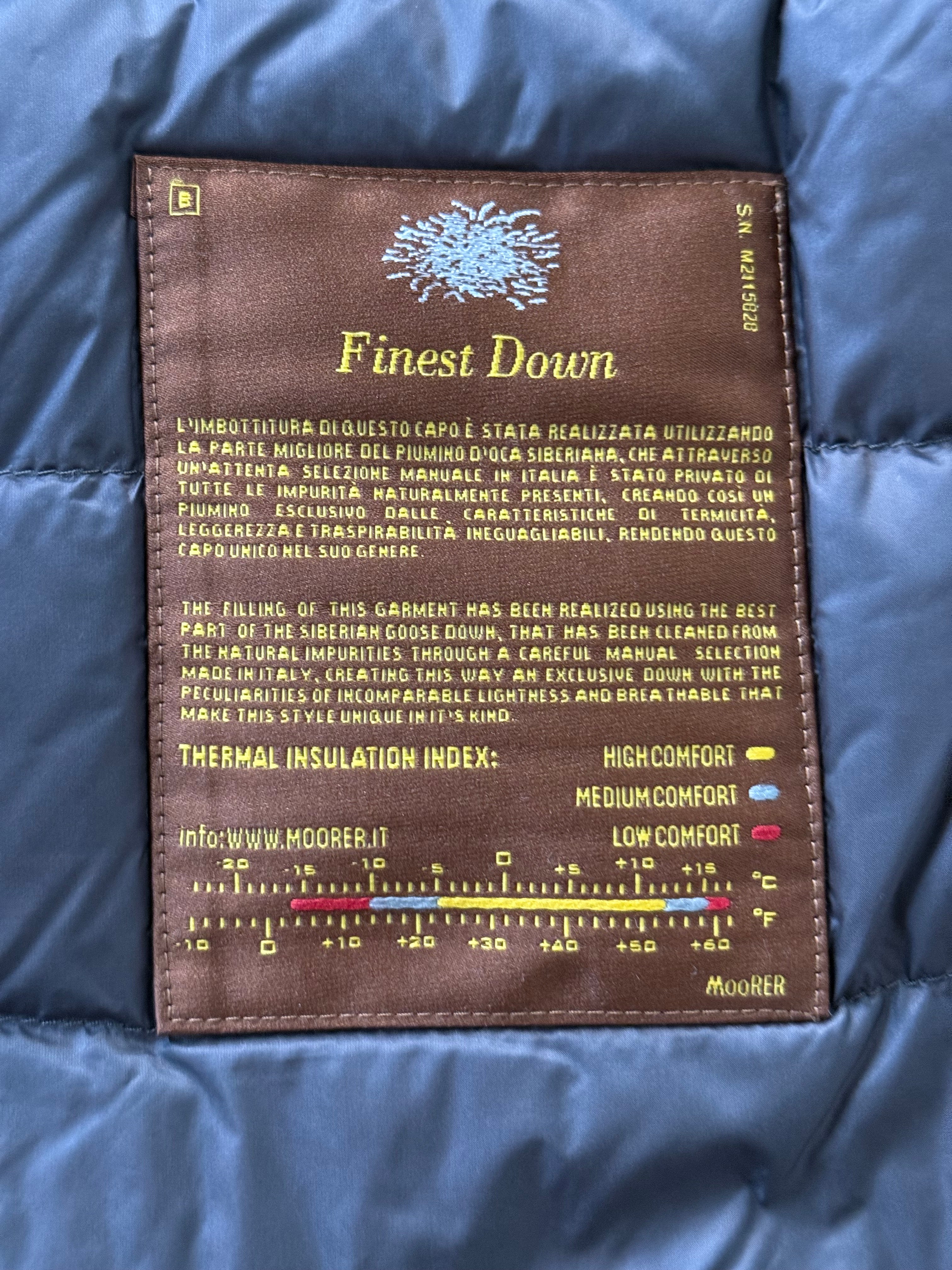 MOORER BOERI-WCO PADDED JACKET - 48