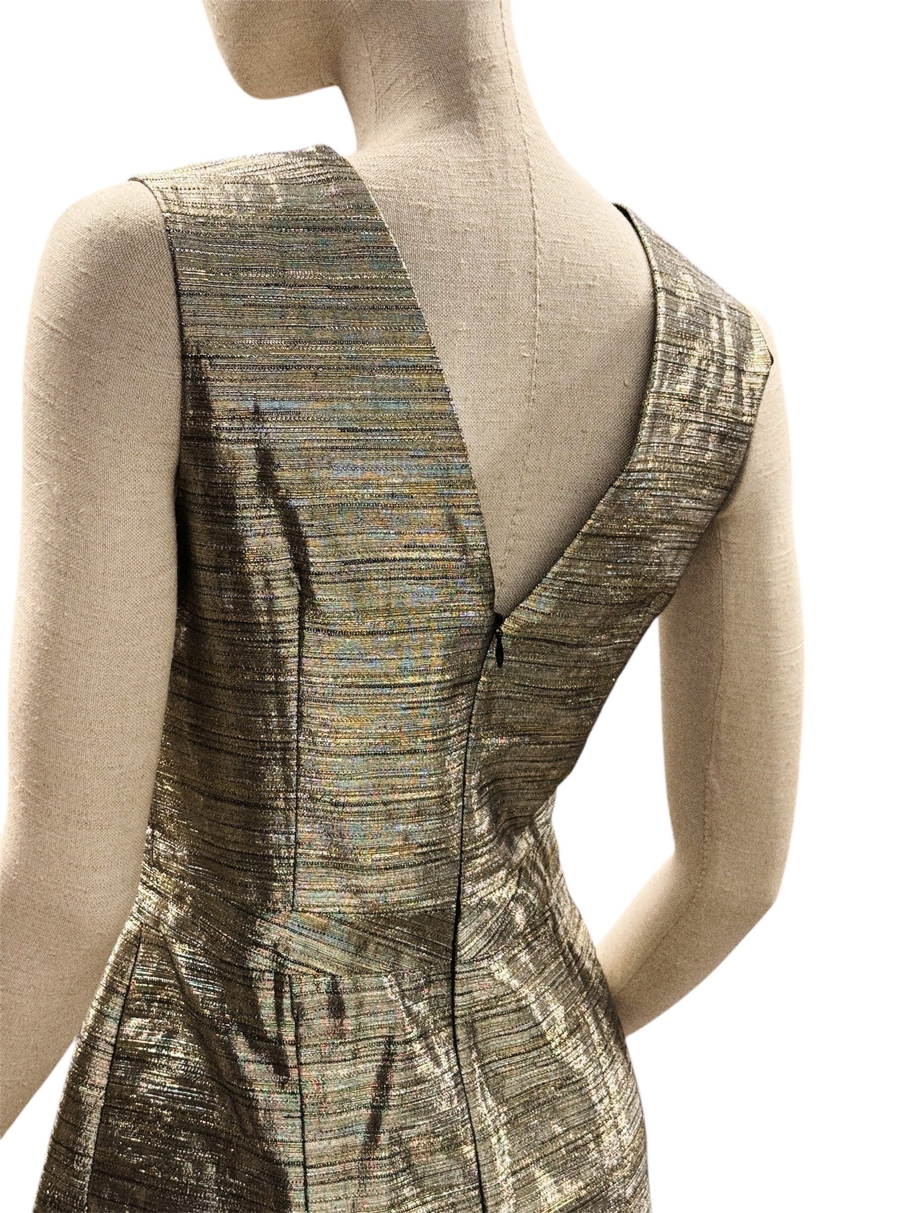 Alexander McQueen Metallic Mini Dress