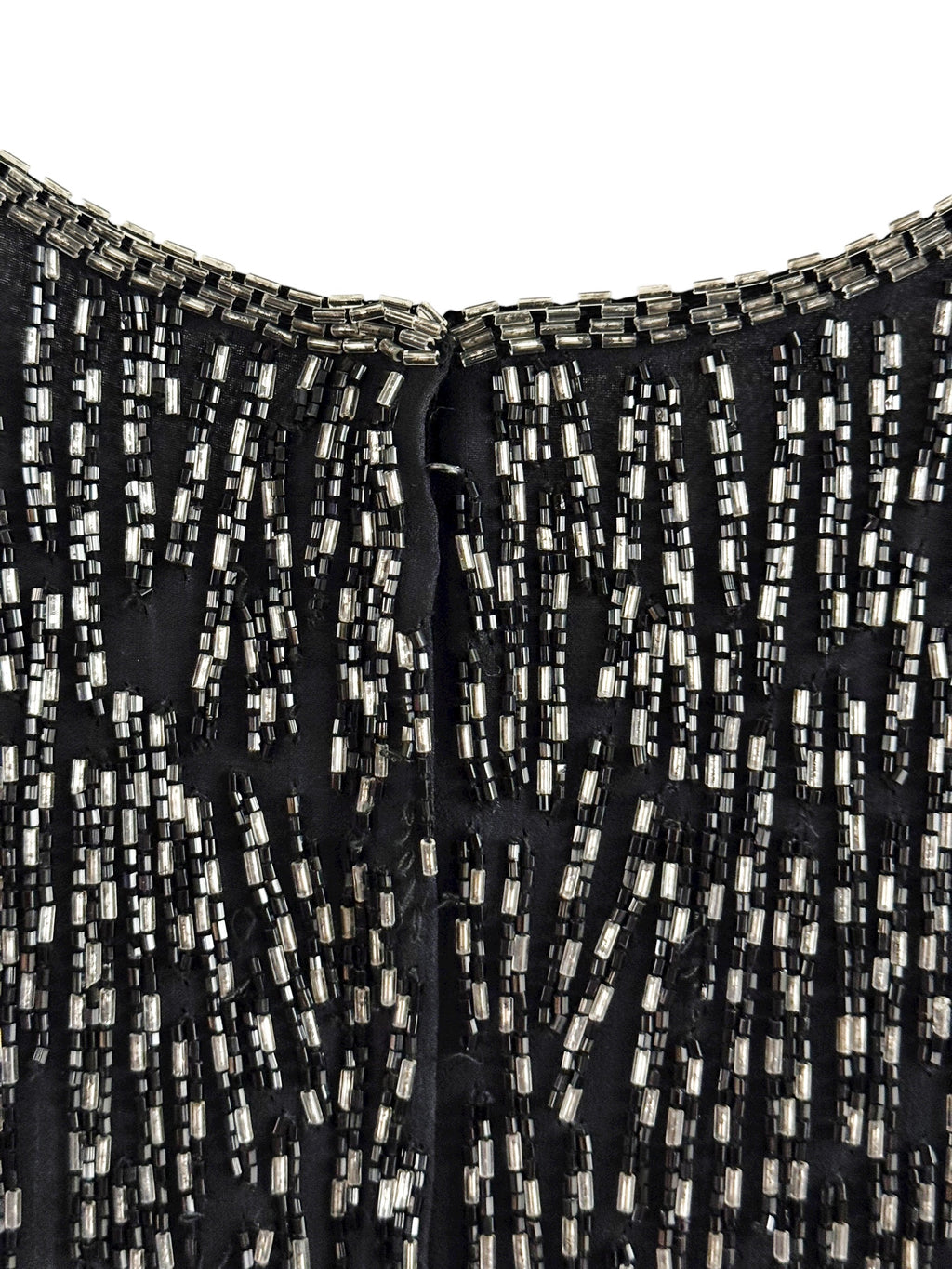 Eva Lie Beaded Silk Top - M