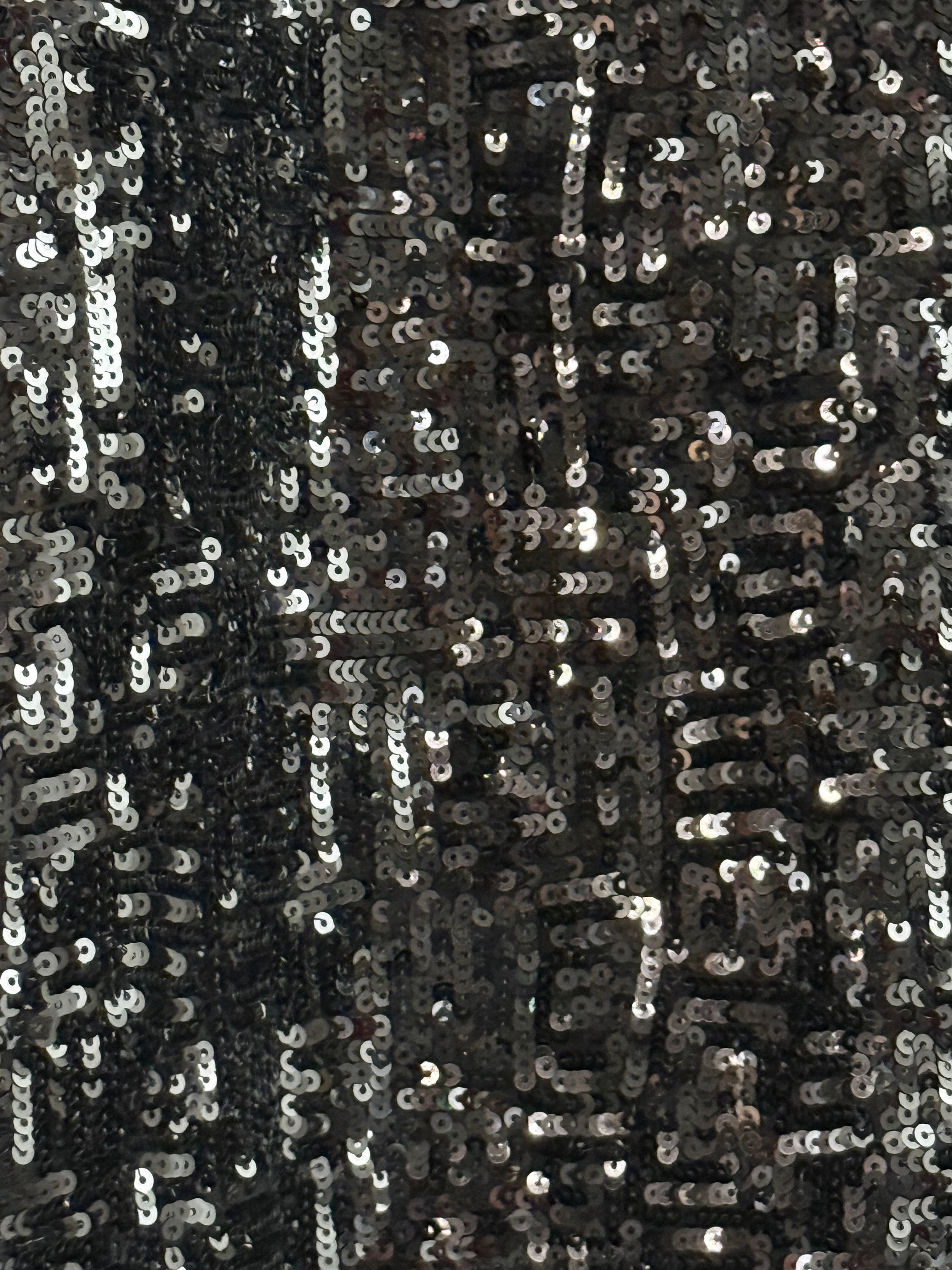 MAUD Black Sequin Mini Dress - EU 36