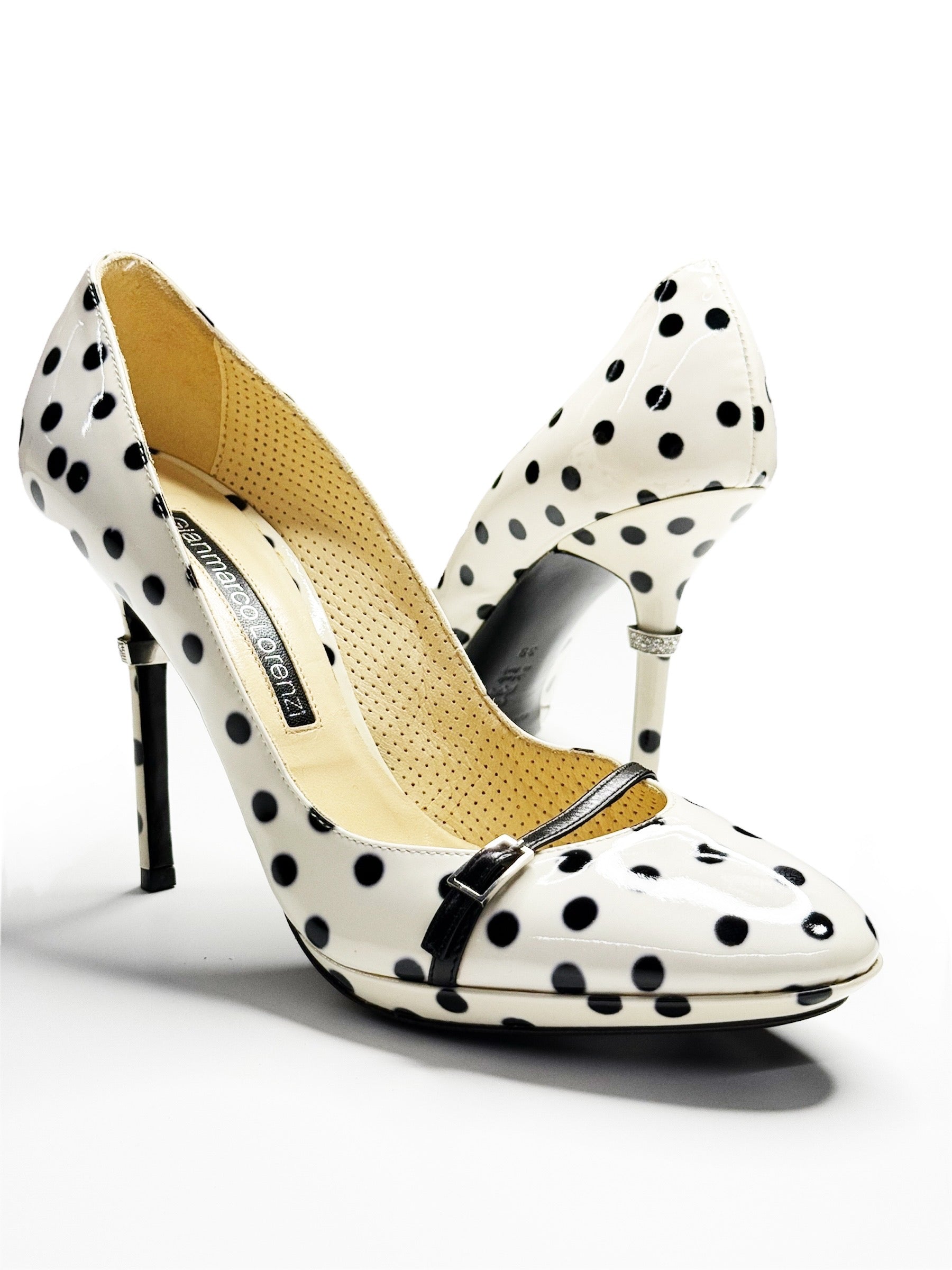 Gianmarco Lorenzi Polka Dot Stiletto Pumps