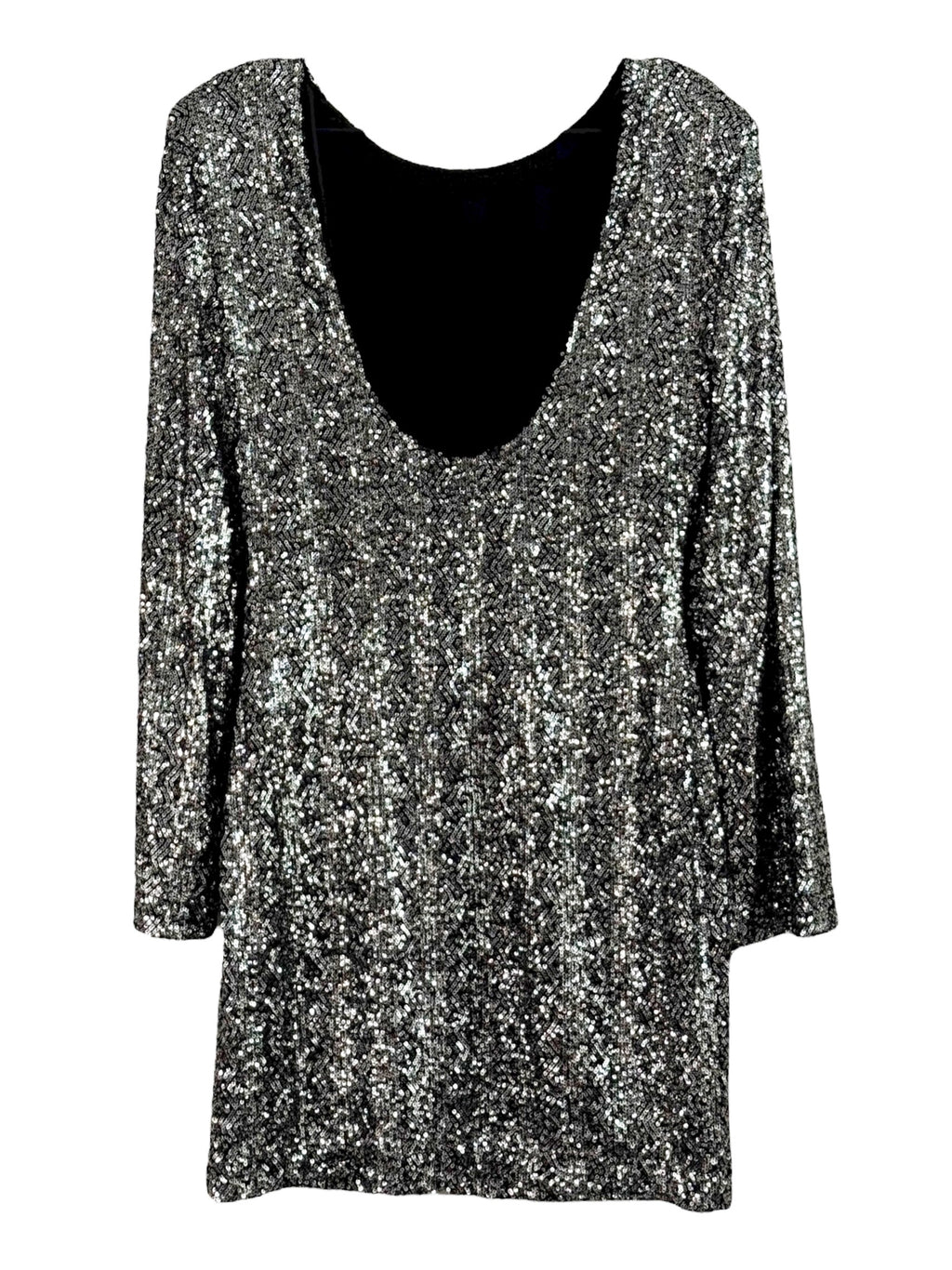 MAUD Silver Sequin Dress - EU 36